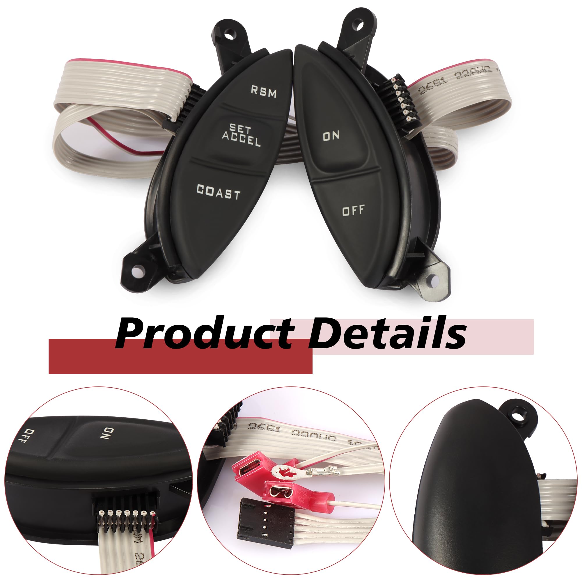 Basiker Steering Wheel Cruise Control Switch Buttons Multi-Function Combination Fit For 1998-2003 Ford Ranger 1998-2005 Ford Exp