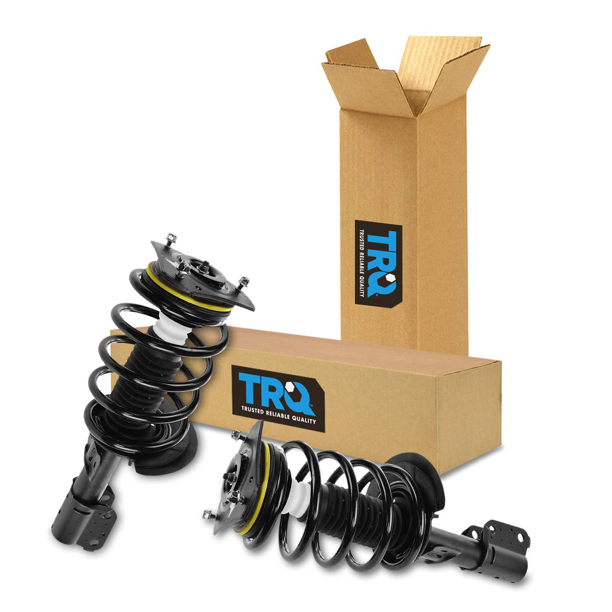 Trq Front Strut & Coil Spring Assembly Set Driver & Passenger Sides Compatible With 05-07 Buick Terraza 05-08 Chevrolet Uplander