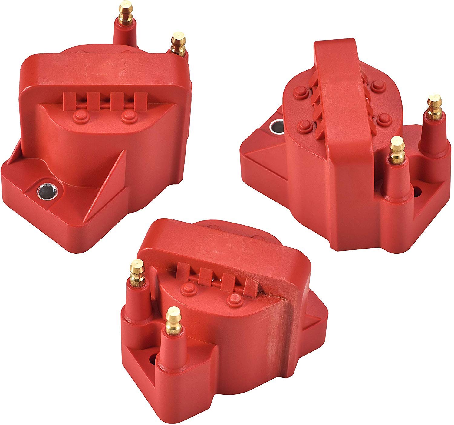 Ena Set Of 3 Red Ignition Coil Pack Compatible With Buick Cadillac Chevy Oldsmobile Pontiac Malibu Passport Allure Camaro Impala