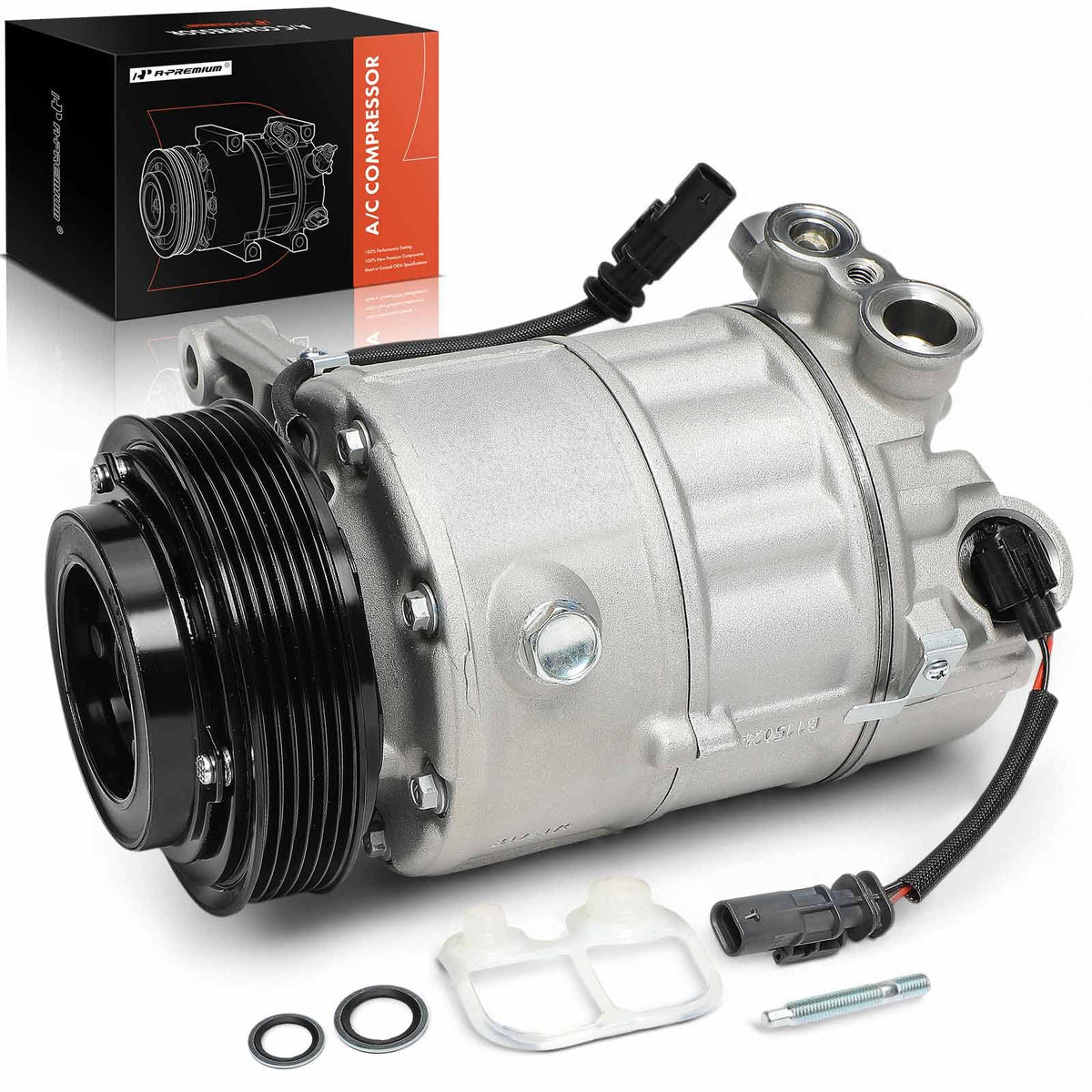 A-Premium Air Conditioner AC Compressor with Clutch Compatible with Chevrolet Chevy Impala 2016-2018, Equinox 2016-2017 & GMC Te