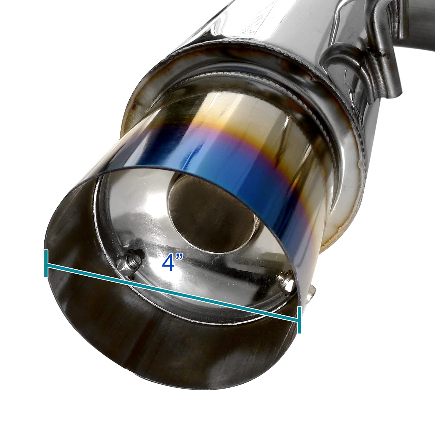 Spec-D Tuning Catback Dual Muffler Exhaust System W/Titanium Tip Compatible With 2013-2016 Scion Fr-S