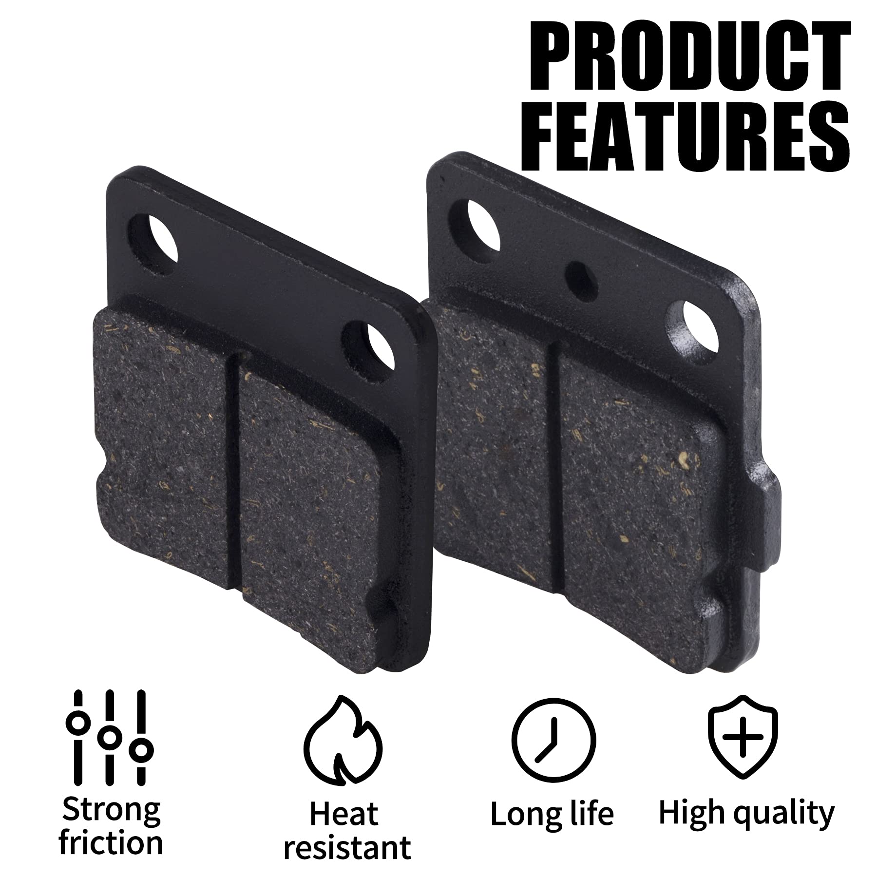 MWMNUN Brake Pads Front/Rear Compatible with Yamah Wolverine 350 Warrior 350 Blaster 200 Banshee 350 Braking for Raptor 125 YFZ3