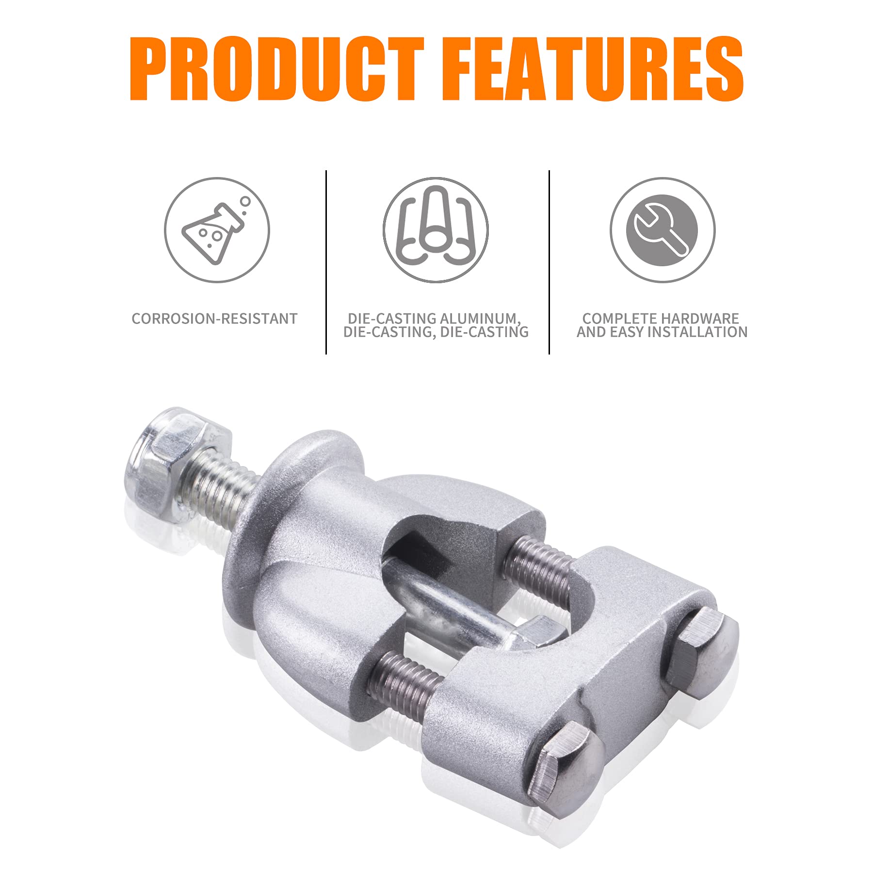 Mrelc Motorcycle Handlebar Risers Mount Clamps Fit For 22Mm 7/8'' Motorcycle Dirt Pit Bike Atv Scooter Moped