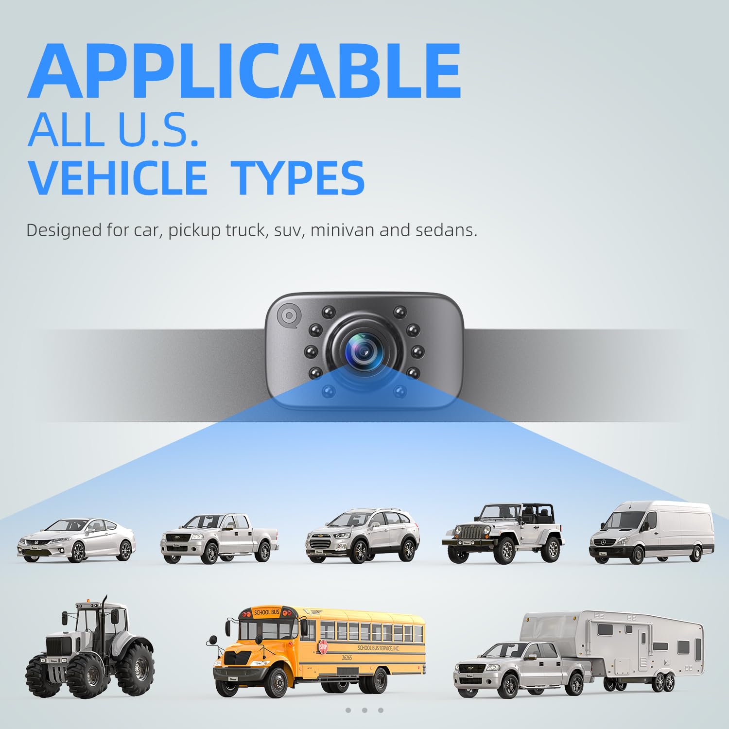 Erapta Hd 1080P Backup Camera,Ahd Compatible,License Plate Rear View Camera For Car,Metal Housing,Ip69 Waterproof Rearview Unive