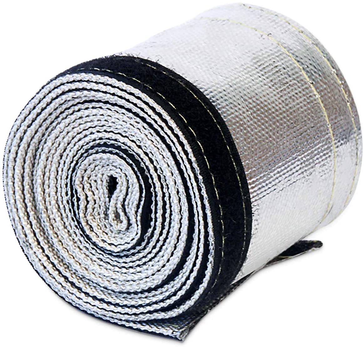 2 Pcs Heat Shroud Sleeve Aluminized Sleeving With Hook&Loop Closure 3/4'' I.D.X 10Ft With 20Pcs Stainless Steel Cable Metal Ties