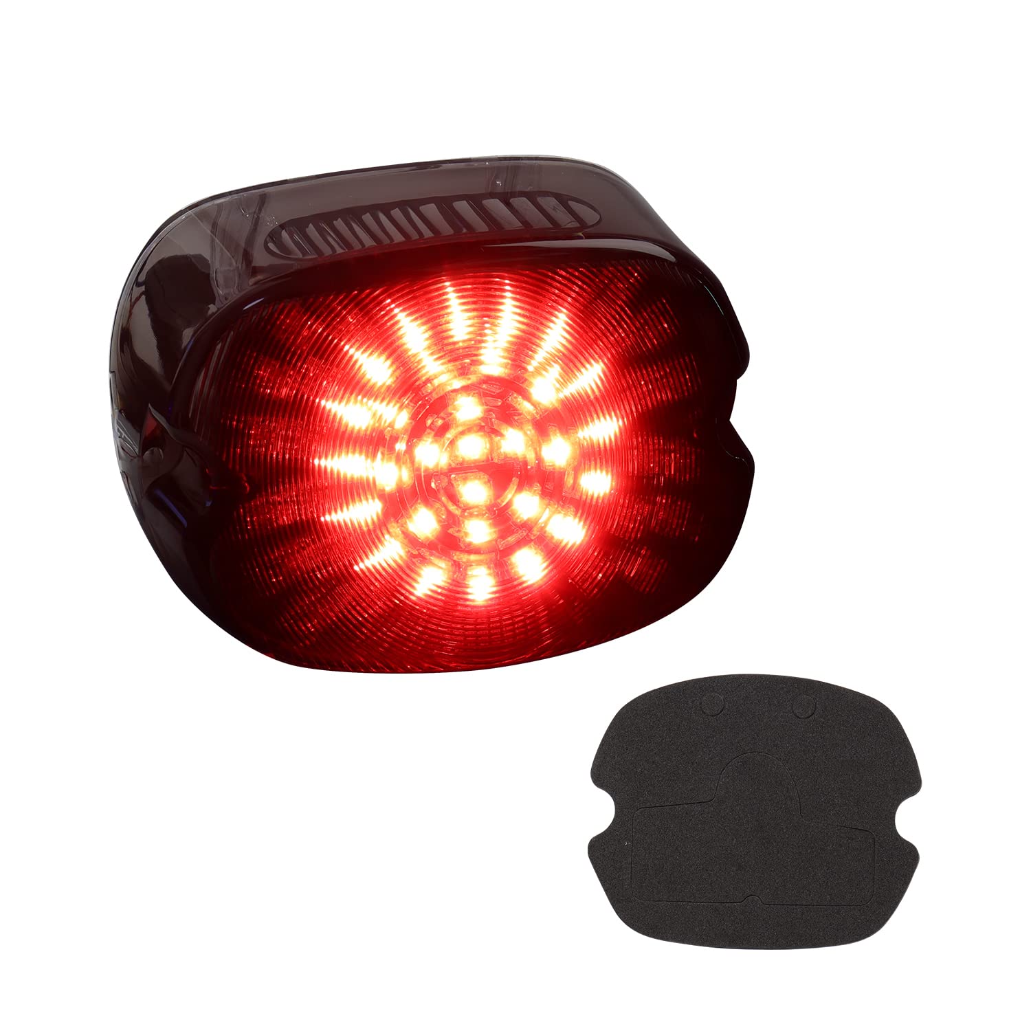 MotoParAcc Smoked Motorcycle LED Brake Taillights, Integrated Turn Signals Tail Lights for Harley Dyna Low Rider S Sportster Roa