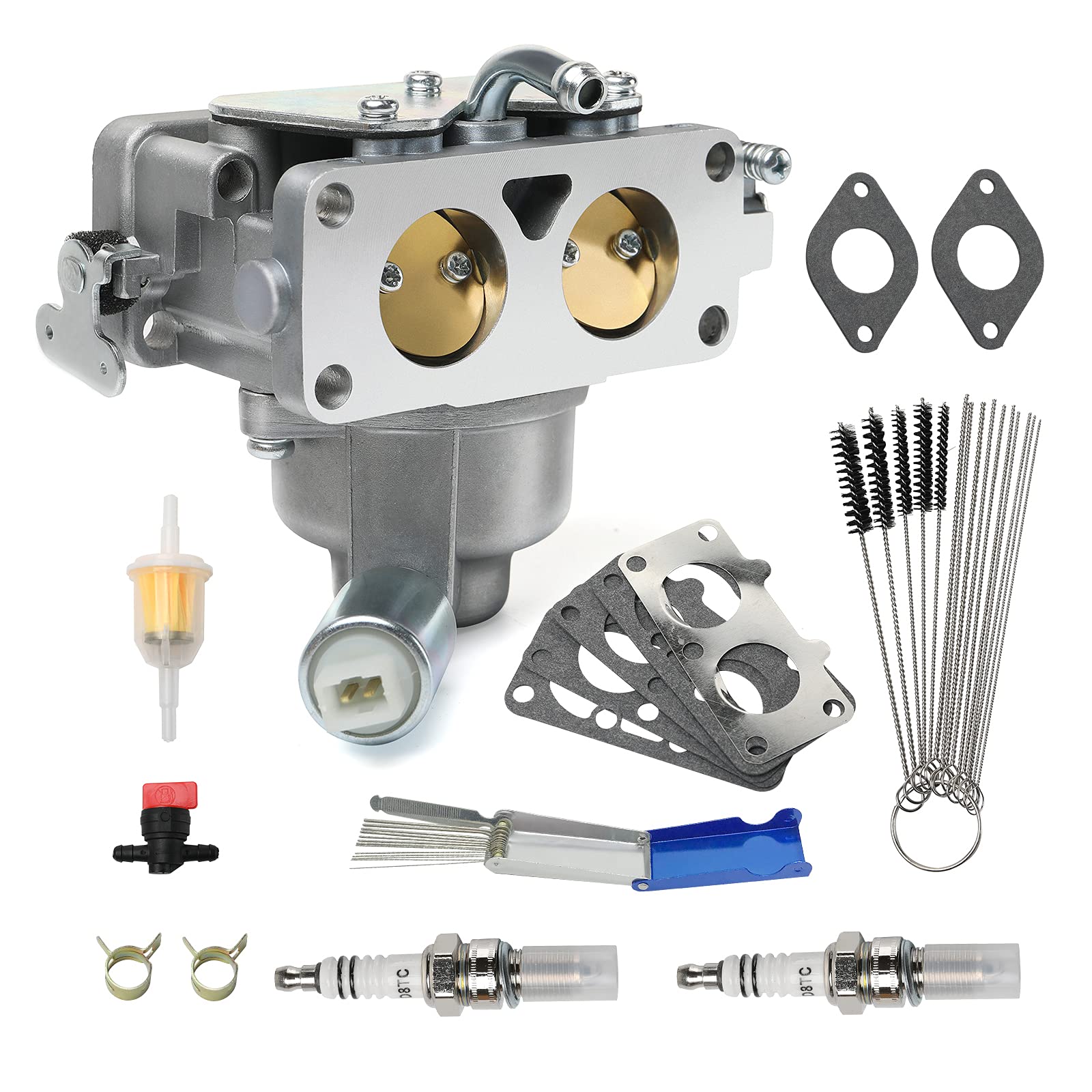 Canzilla 796227 Carburetor Compatible With Bs V-Twin Engine, Carb Replacement With Gasket For Lawn Mower Fits 407777 40N877 40R877 445677 445877 44L777 44M777 44P777 44R677 Tractor Motor