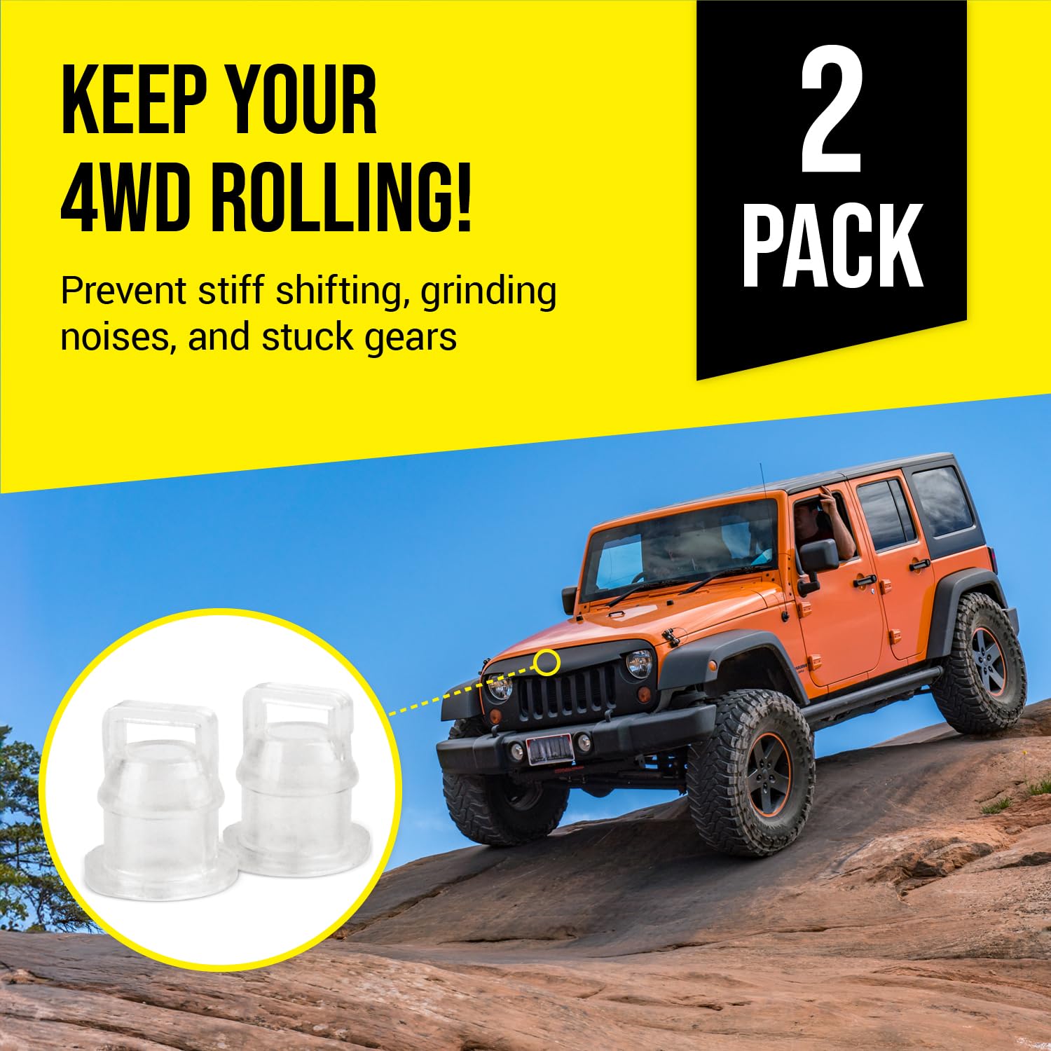 Mission Automotive [2 Pack]Transfer Case Cable Bushing Fits Jeep Wrangler Jk 2007-2018 & More - Repair Your Jeep Transfer Case L