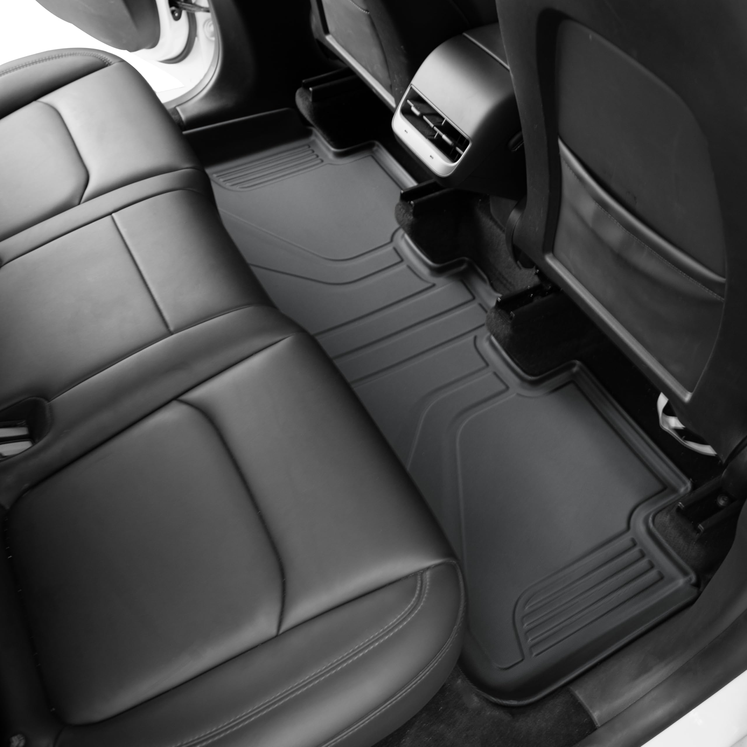 Super Liner 2021-2025 Tesla Model Y Floor Mats 6-Piece Set | Eco-Friendly Tpe All-Weather Protection | Waterproof Anti-Slip Fron