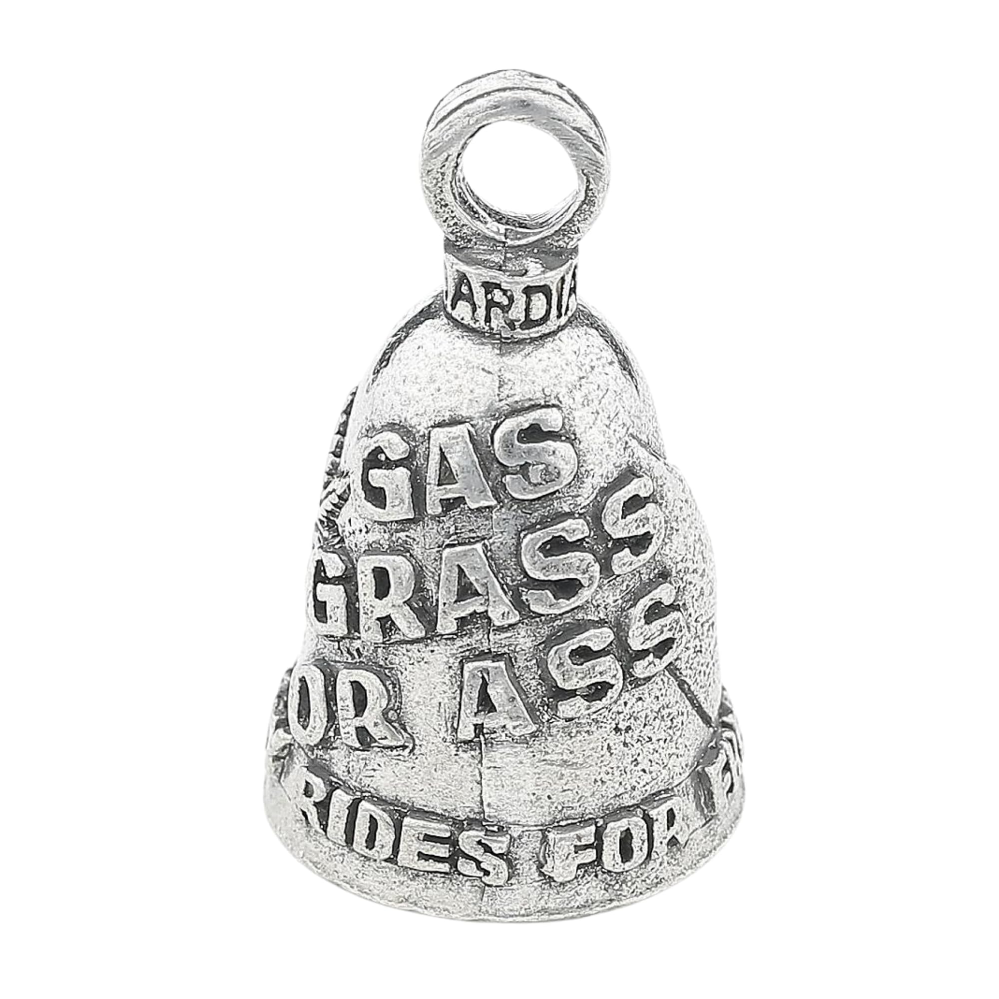 Guardian Bell Nobody Ride For Free Good Luck Bell W/Keyring & Black Velvet Gift Bag | Motorcycle Bell | Lead-Free Pewter | Good 