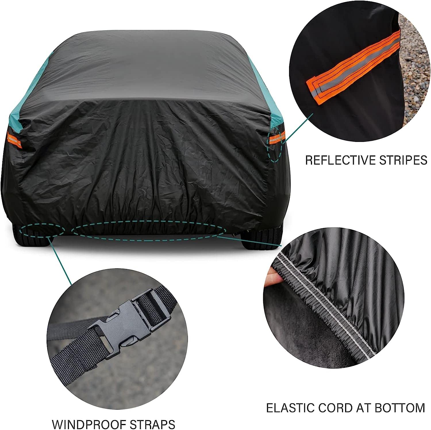 Gunhyi Car Cover For Automobiles Waterproof All Weather, Universal Fit Toyota Corolla, Honda Civic, Hyundai Elantra, Nissan Sent