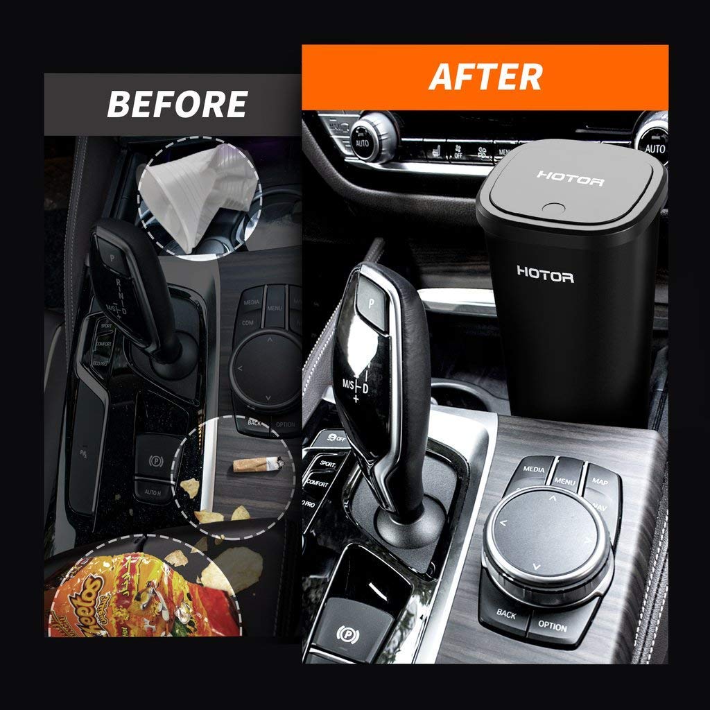 Hotor Car Trash Can, Car Trash Cup With 30 Additional Car Trash Bags For Exclusive Using, Multipurpose Trash Can For Car, Office