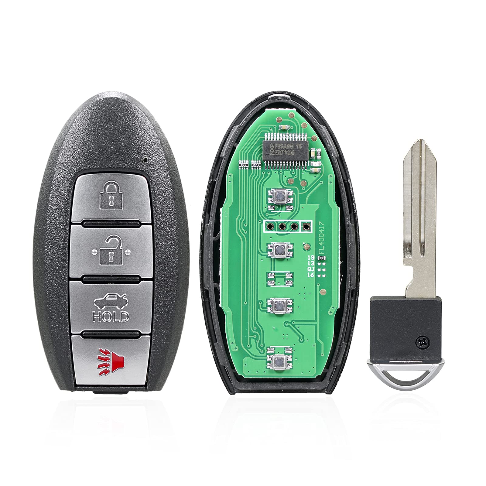 Unifizz 4 Buttons Replacement Smart Proximity Insert Keyless Entry Remote Key Fob Kr5S180144014 For Nissan- Altima Maxima 2013-2015 47Chip S180144018