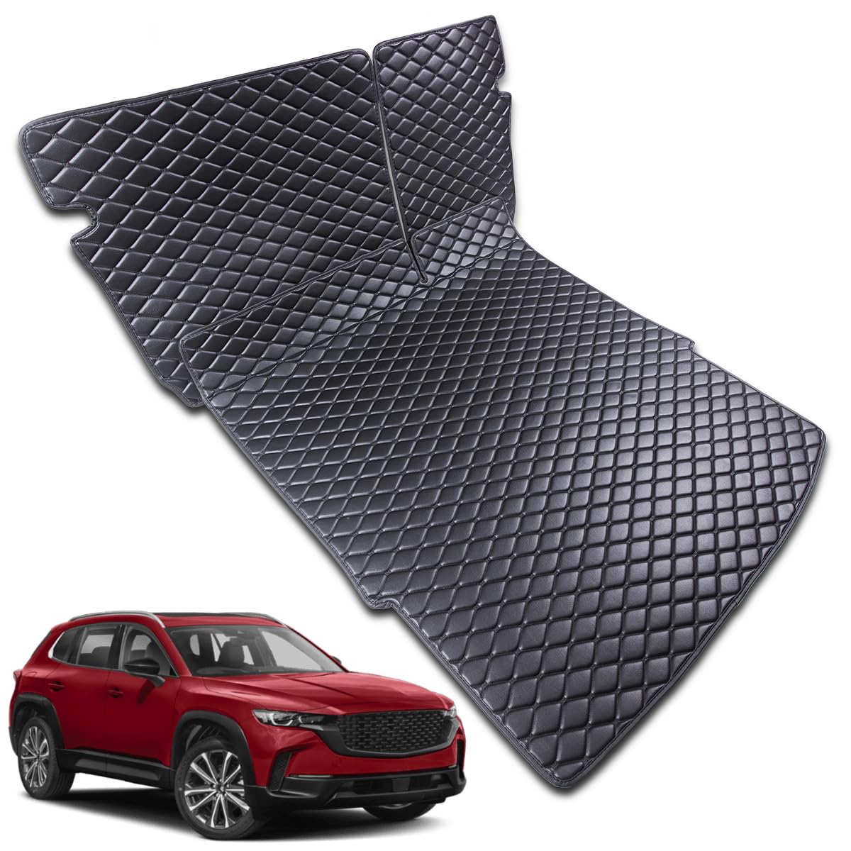 7Deekei For 2023-2024 Mazda Cx-50 Cx50 Trunk Mat And Rear Backrest Mat Cargo Liners All Weather Anti-Slip