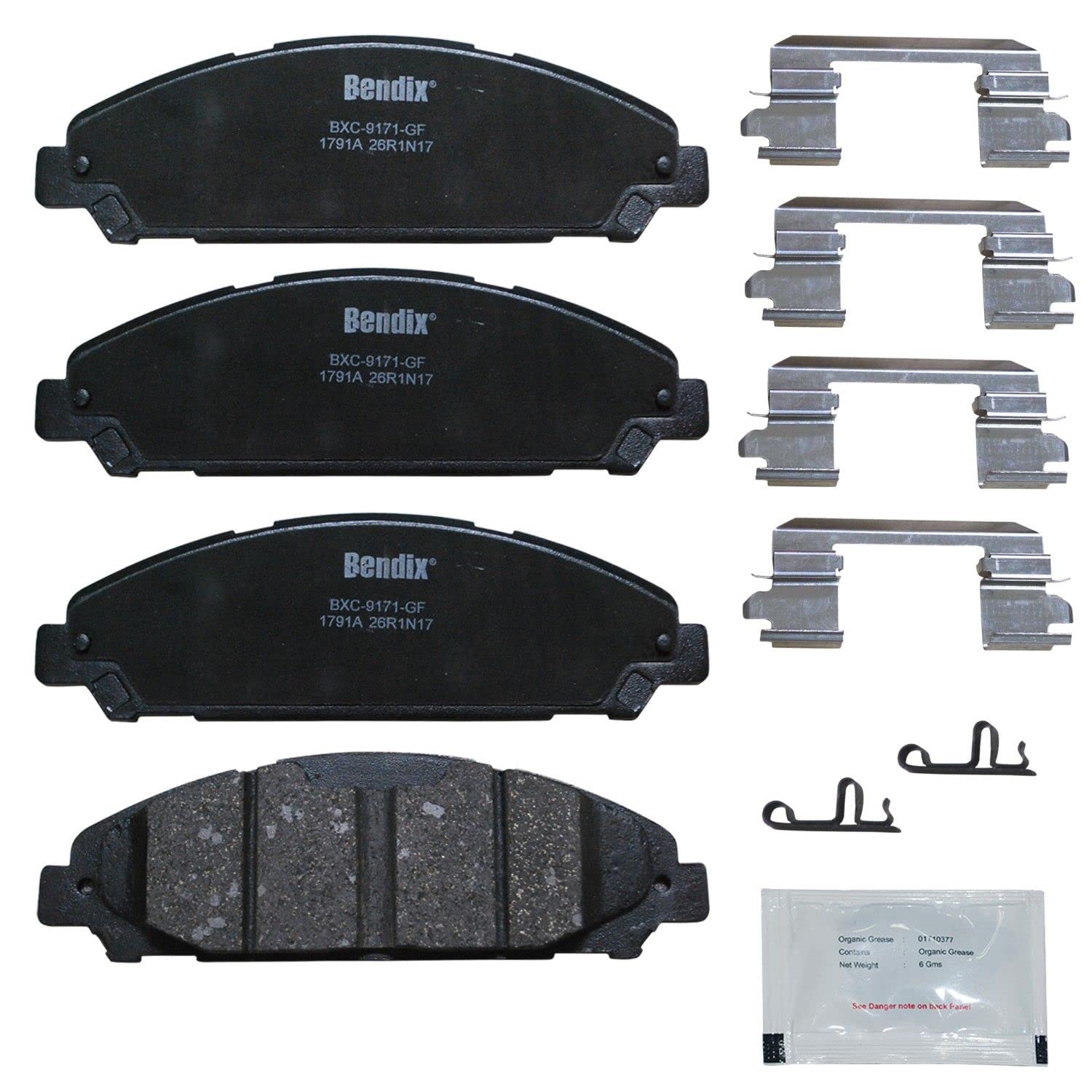 Bendix Priority1 Cfc1791A Ceramic Front Brake Pads For Ford Mustang 2023-2015