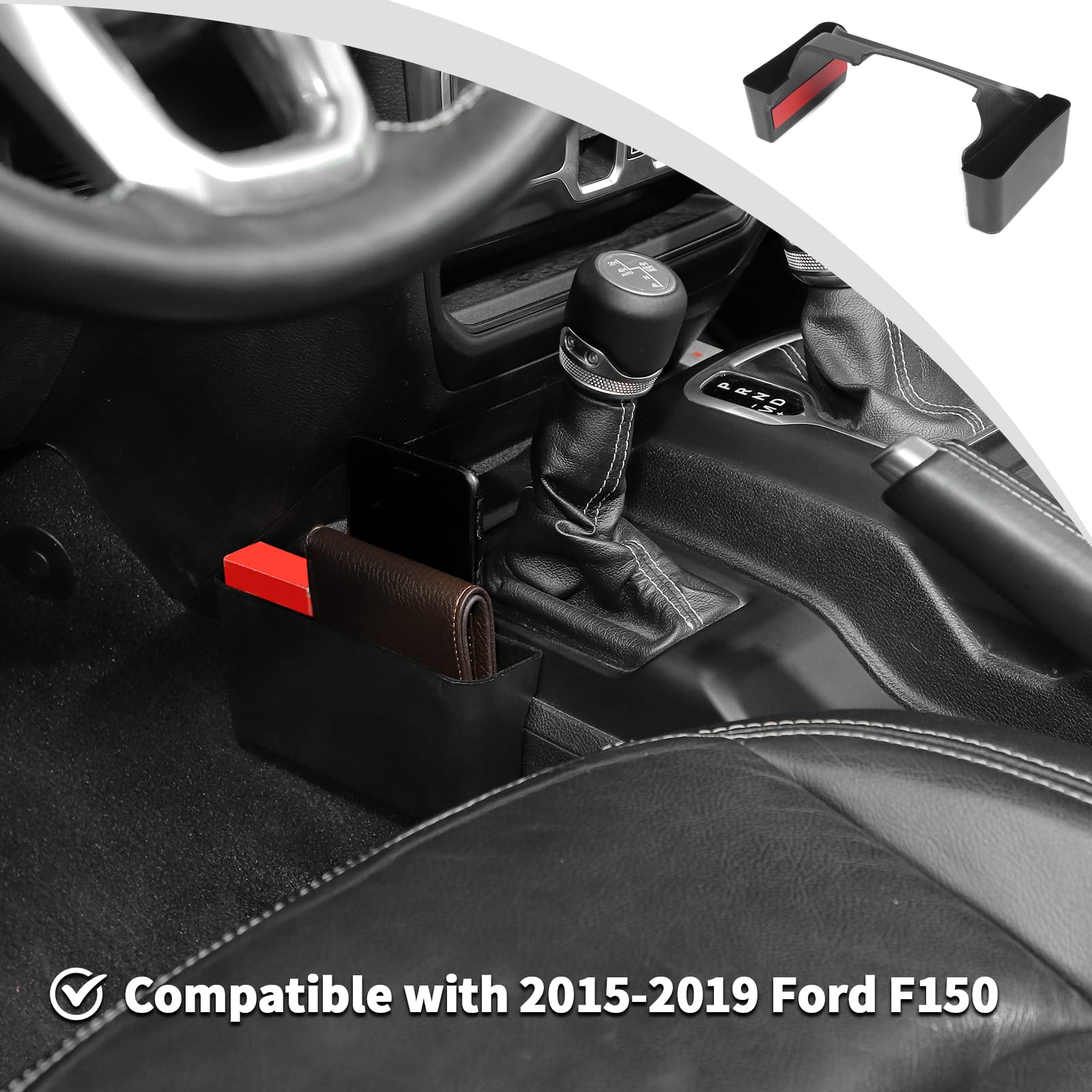 Jwwy Gear Shift Storage Box Compatible With 2018-2023+Jeep Wrangler Jl Jlu & Gladiator Jt,Organizer Tray For Jeep Wrangler Acces