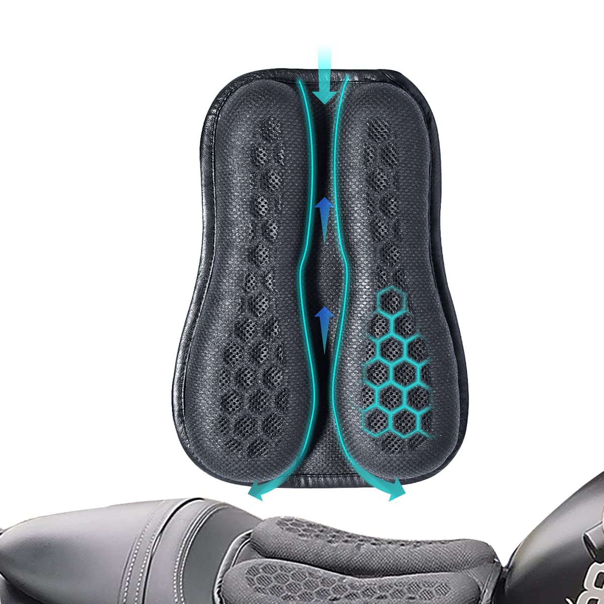ELCYCO Foldable Motorcycle Seat Cushion