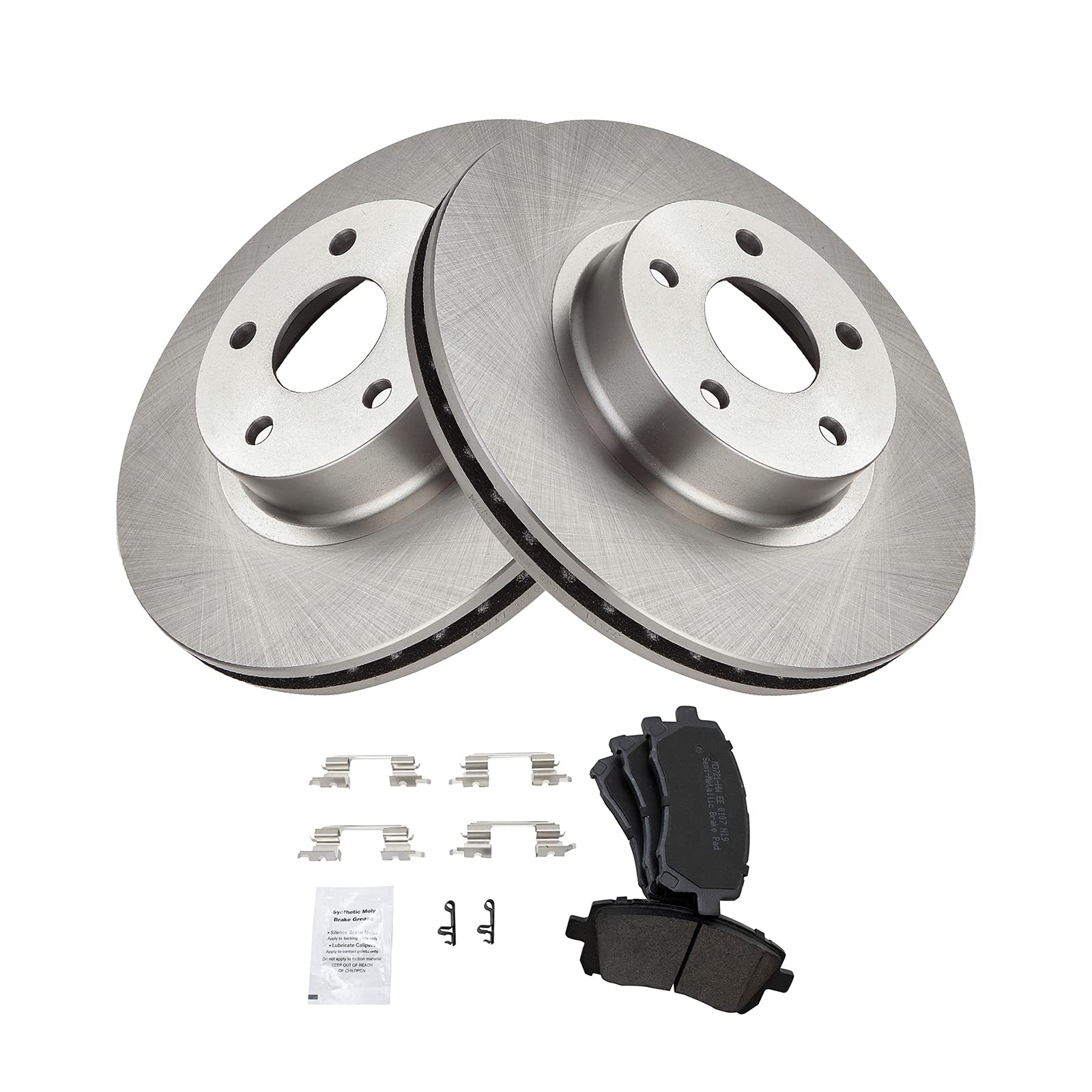 Trq Front Brake Pad & Rotor Kit Brake Pads Brake Rotor Semi-Metallic Compatible With 1998-2002 Subaru Forester 1998-2001 Impreza