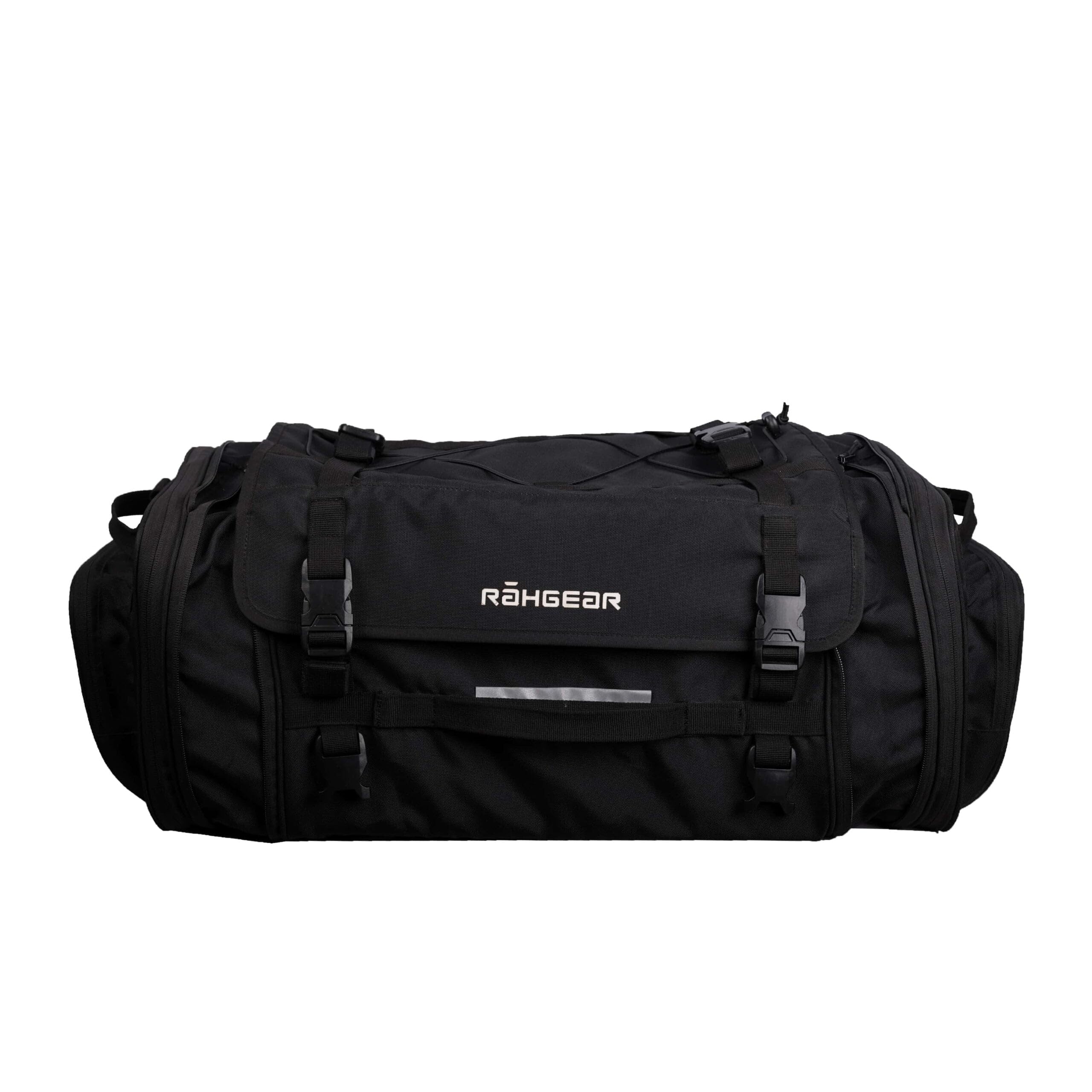 Rahgear Wanderer Tail Bag - 40 L Expandable To 60 L Universal Motorcycle Tail Bag | Clamshell Top, Dual Side Access, Quick-Relea