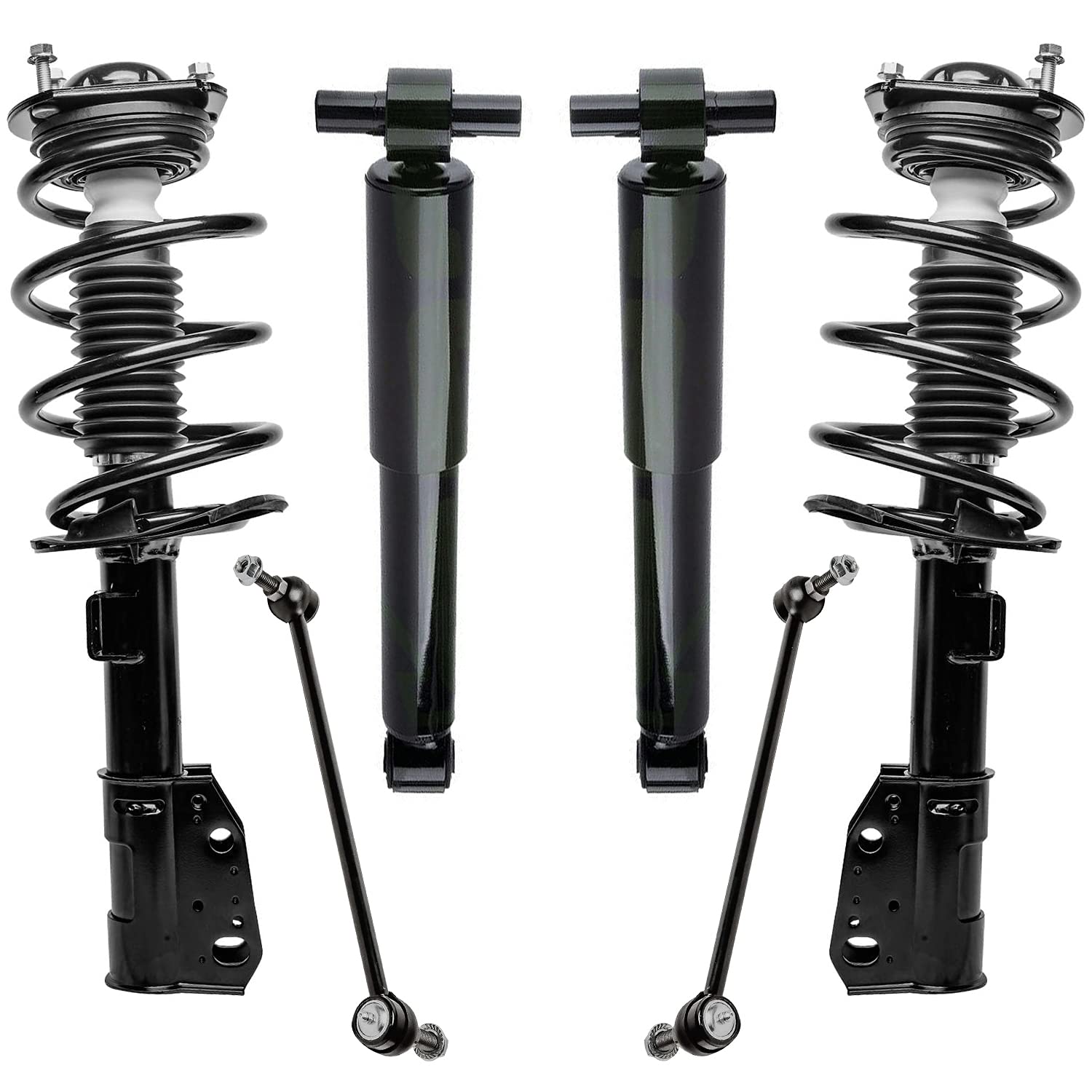Detroit Axle - 6Pc Suspension Kit For Buick Enclave Chevy Traverse Gmc Acadia Saturn Outlook Complete Front Struts With Coil Spr