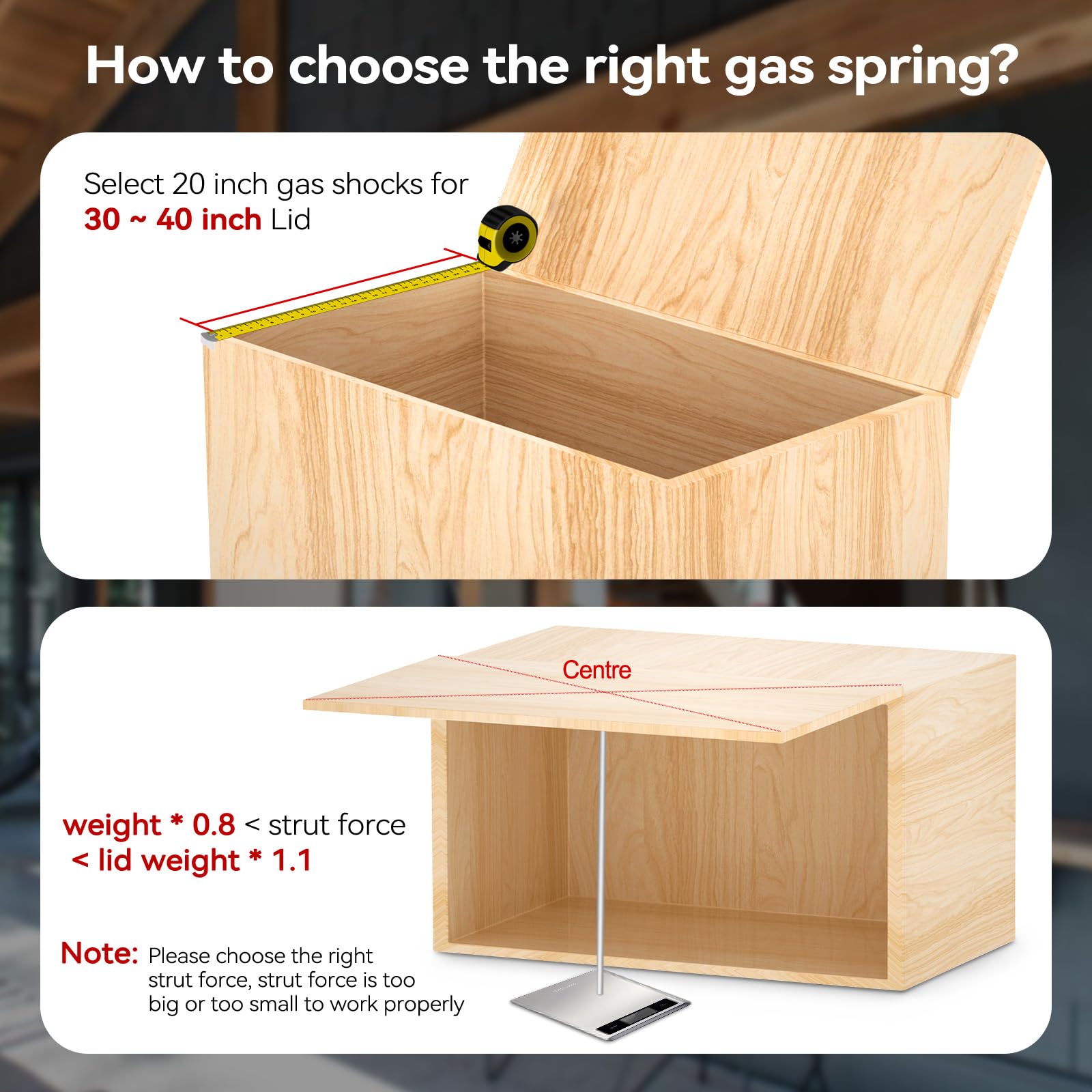 C16-09786 C1609786 20 Inch 30Lb/133N Gas Strut Shock Lift Support For Camper Shell Window Rv Door Bed Storage Truck Tonneau Cover Box Lid, Set Of 2 Vepagoo