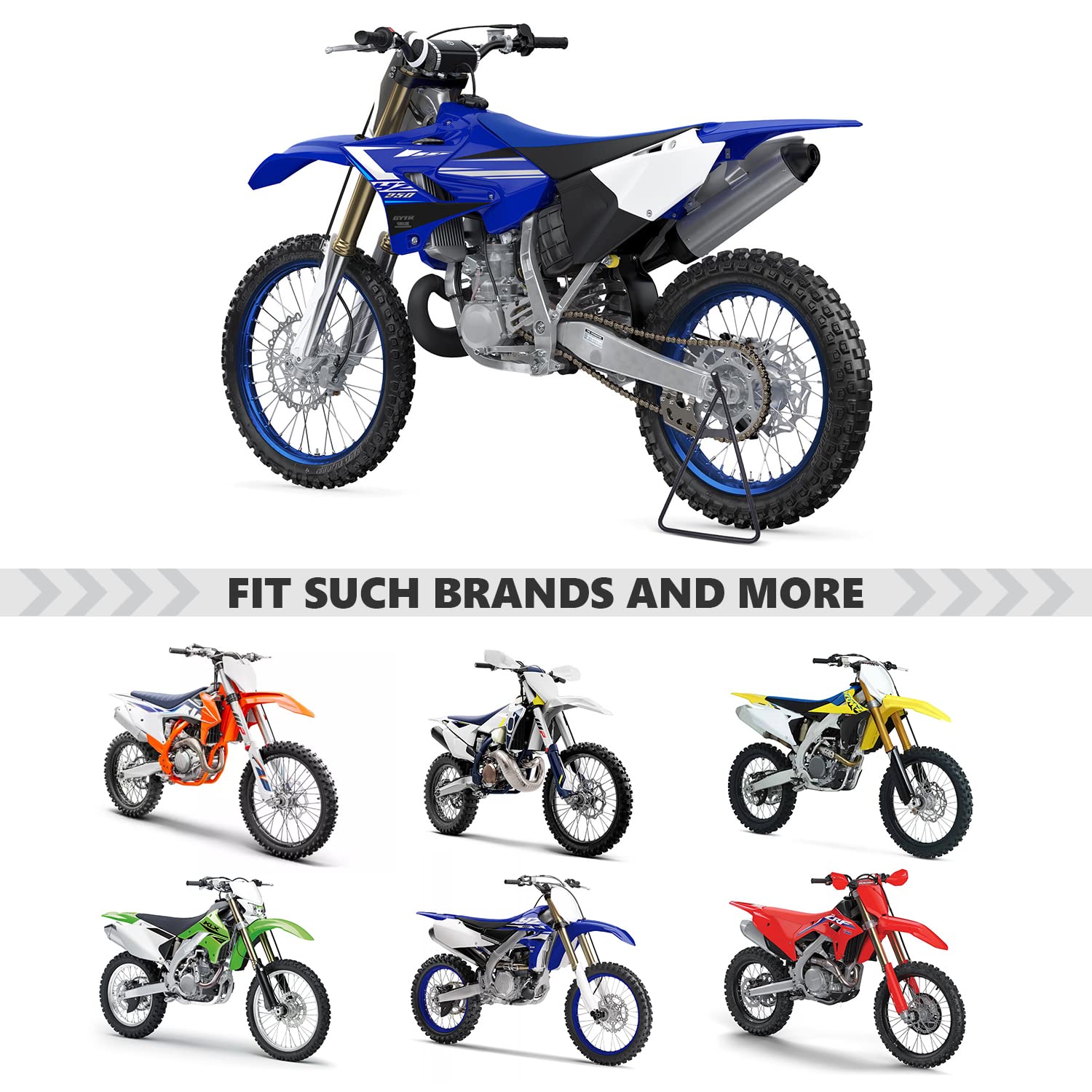 Anxin Motorcycle Stand Dirt Bike Stand Kickstand Universal For 80-500Cc Supermoto Motocross Enduro Pit Bike - Black