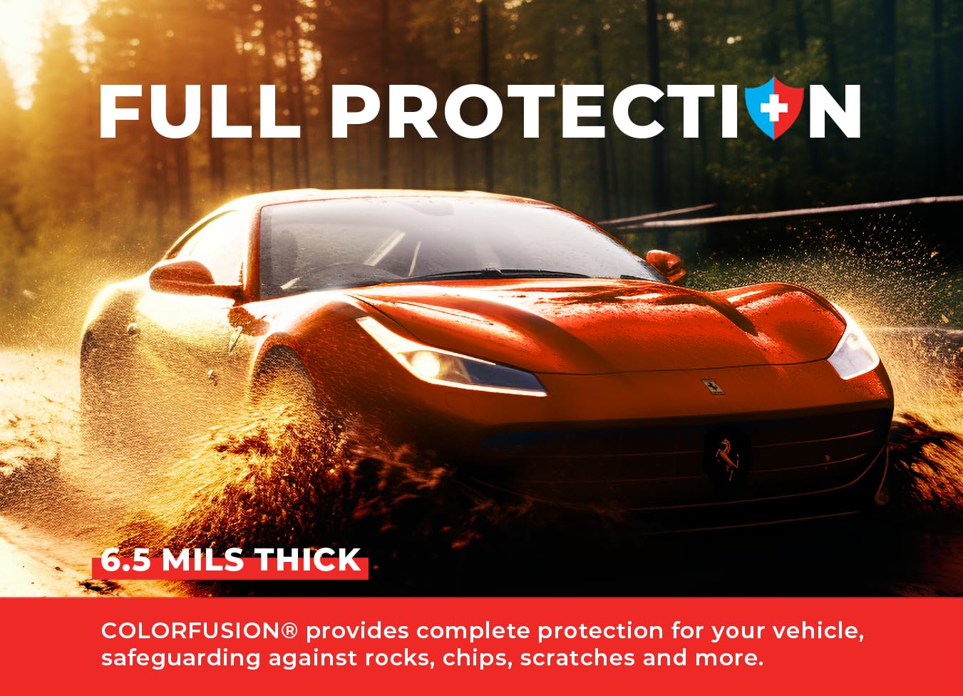 Colorfusion Ppf By Vvivid, Gloss Evil Red Dry Apply Ppf Vinyl Car Wrap Roll 60Ft X 5Ft