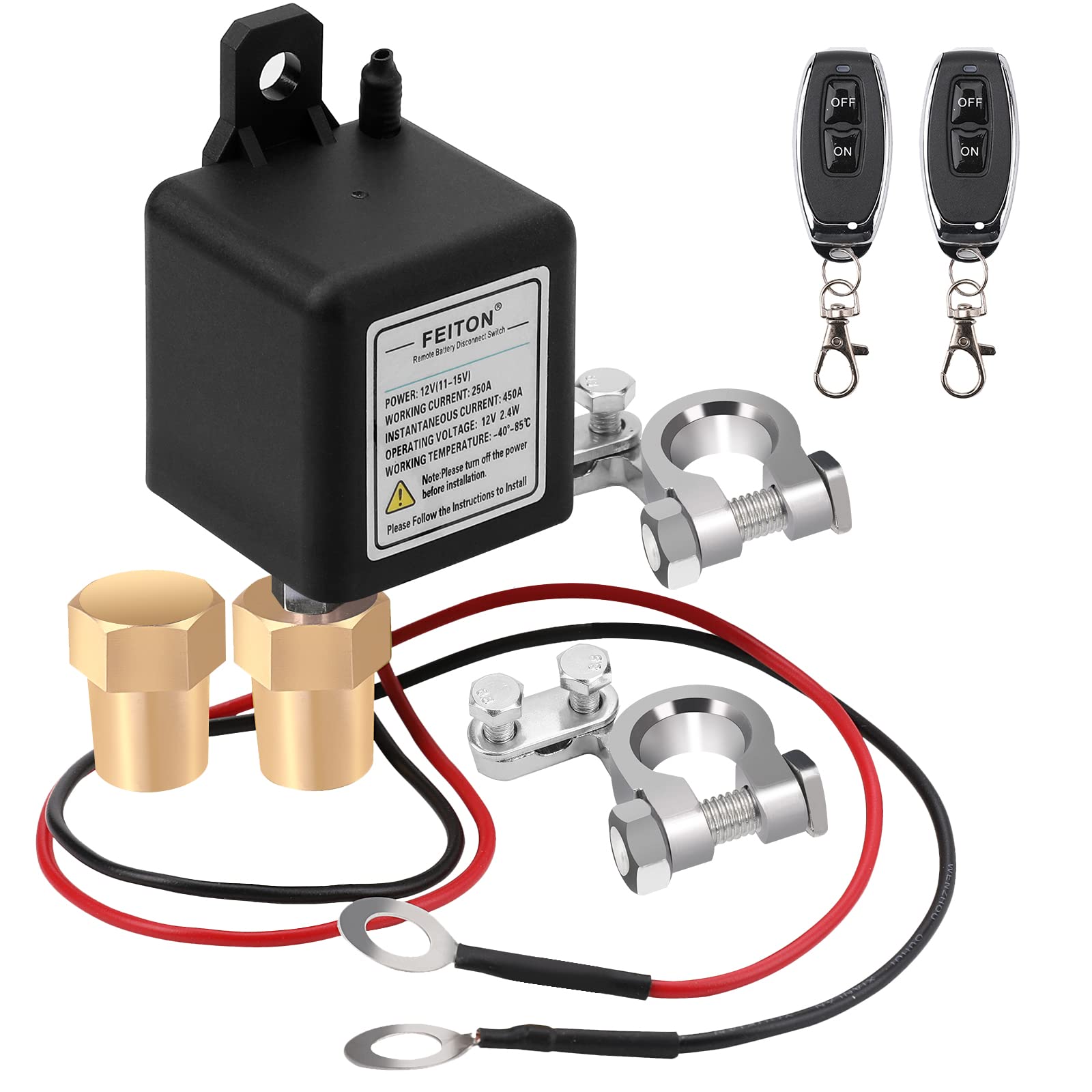 250A Remote Battery Disconnect Switch 12V Upgraded Battery Kill Switch For Car Rv Truck Camper Dual Remote Control Anti-Theft Ba