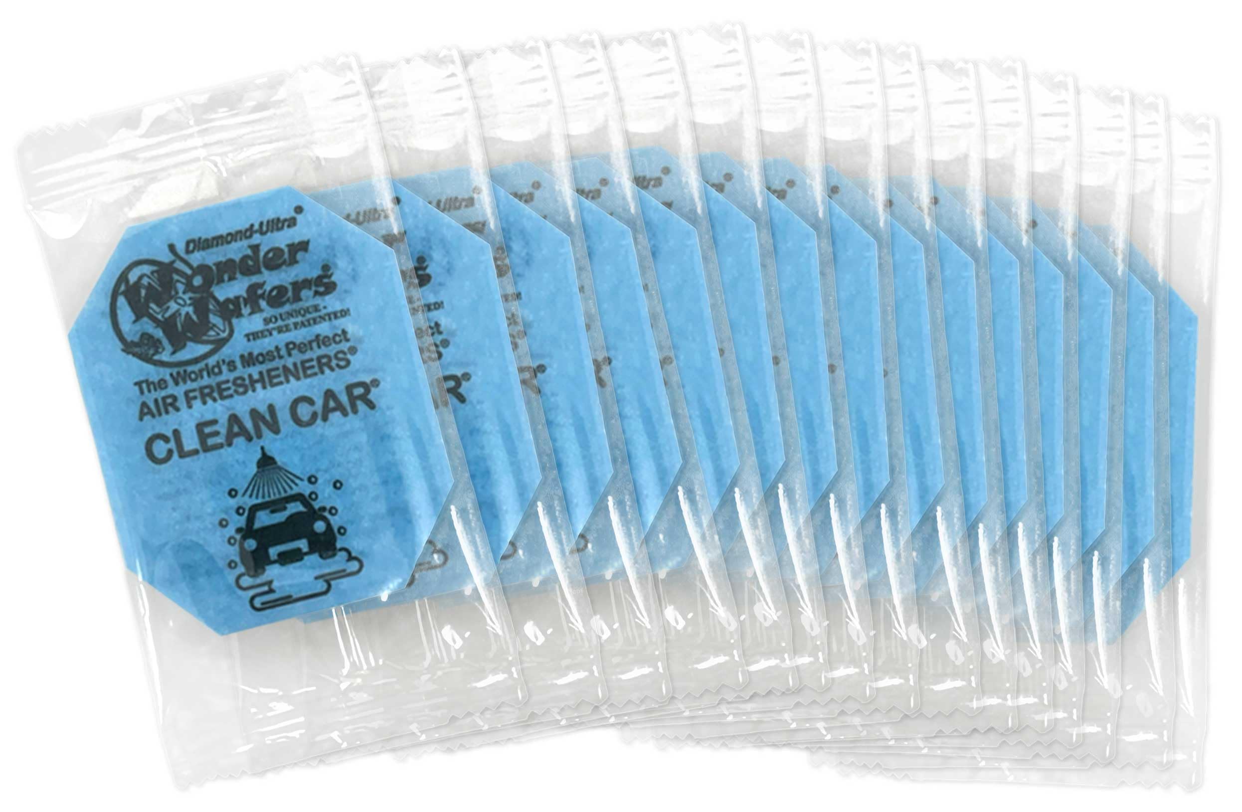 Wonder Wafers - Diamond-Ultra Scented Air Fresheners - Individually Wrapped (15 Per Pack) (Clean Car)