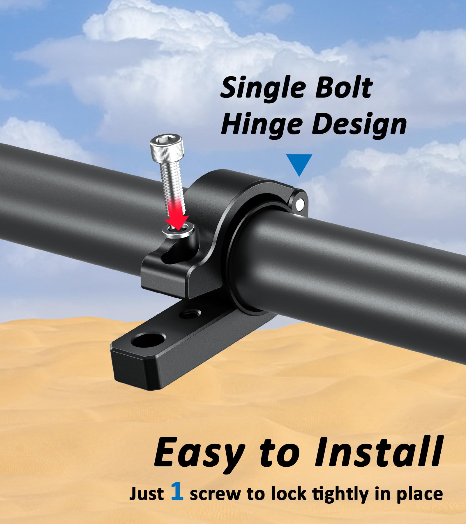 Vazeswin 2 Pcs Light Bar Mounts, Aluminium Alloy Roll Bar Clamp, Sturdy Motorcycle Atv Utv Truck Led Light Bar Mounting Bracket