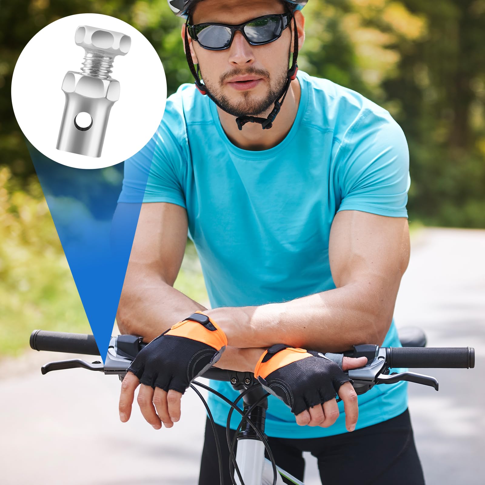 20 Pack 1/8' Universal Throttle Cable Ends Stop Throttle Brake Cable Parts Lock Clamps For Go Kart Motorcycle Motorized Bike Lawn Mower