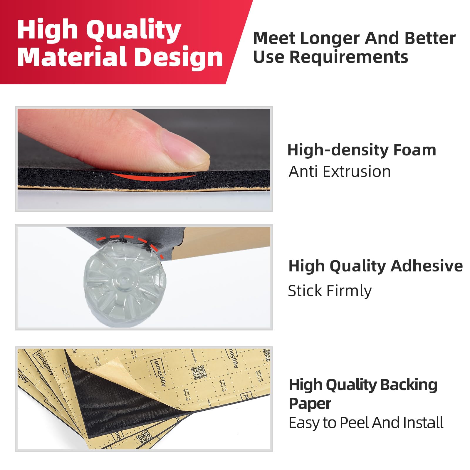 Aggsound 157Mil 6Sqft Roll Pack Sound Deadener For Cars-Auto Closed Cell Foam Noise Deadening Material-Heat Shield Insulation Dampening Mat