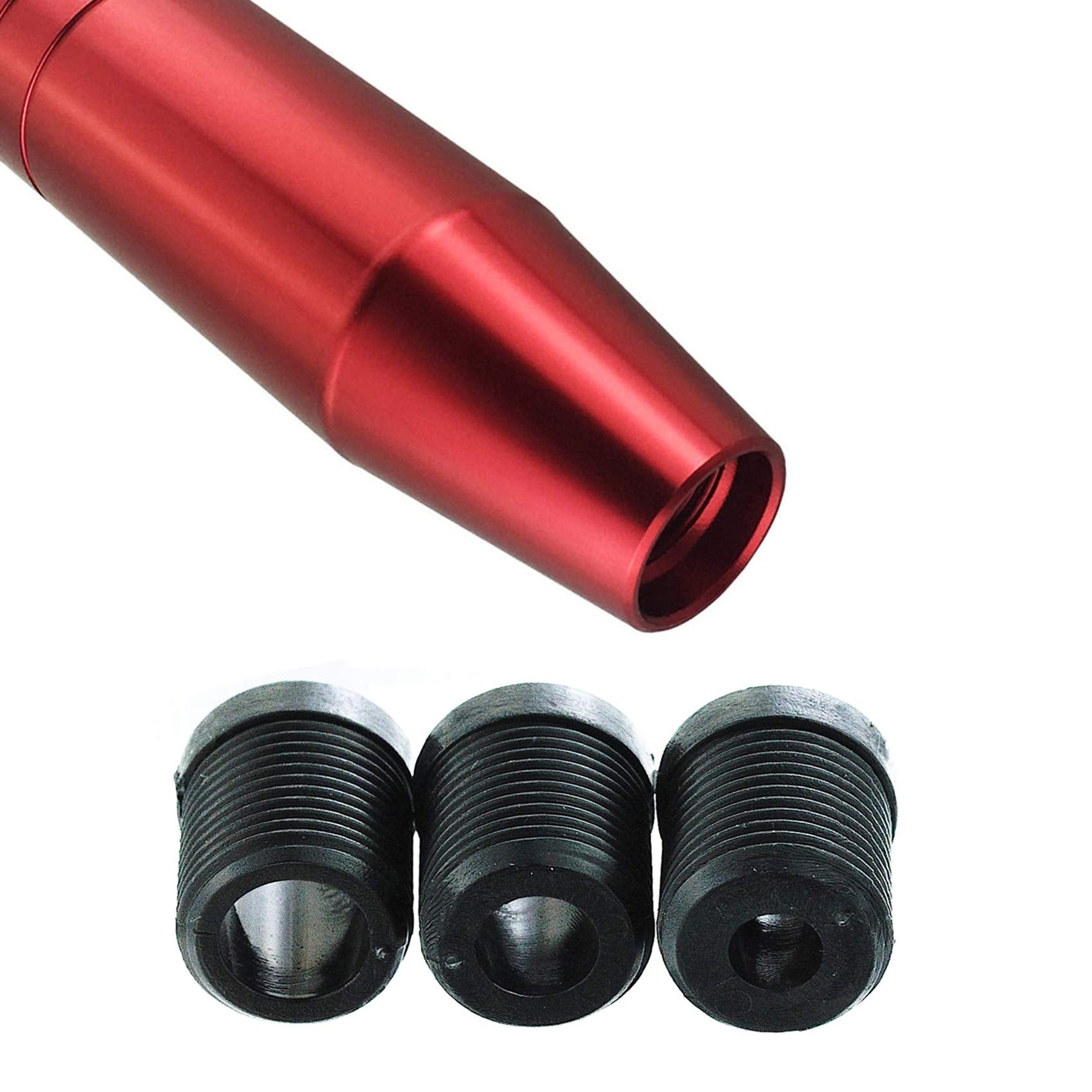 Abfer 5 Red Shift Knob, Aluminum Alloy Weighted Gear Lever Metal Stick Shifter Handle Fit Most Automatic Manual Vehicle