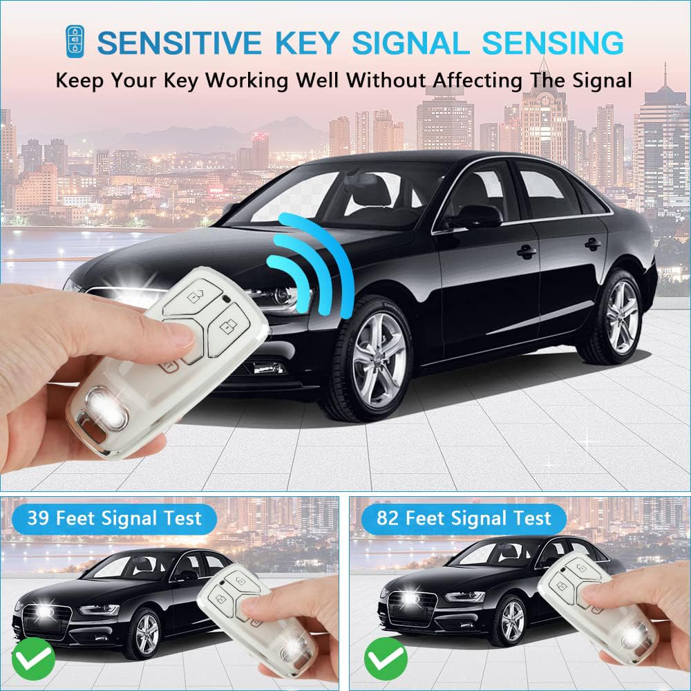 1797 Key Fob Cover For Audi Q5 Q7 A4 A5 S4 S5 Tt Accessories Bling Car Key Chain Case Shell Protector Women Men White Silver Tpu