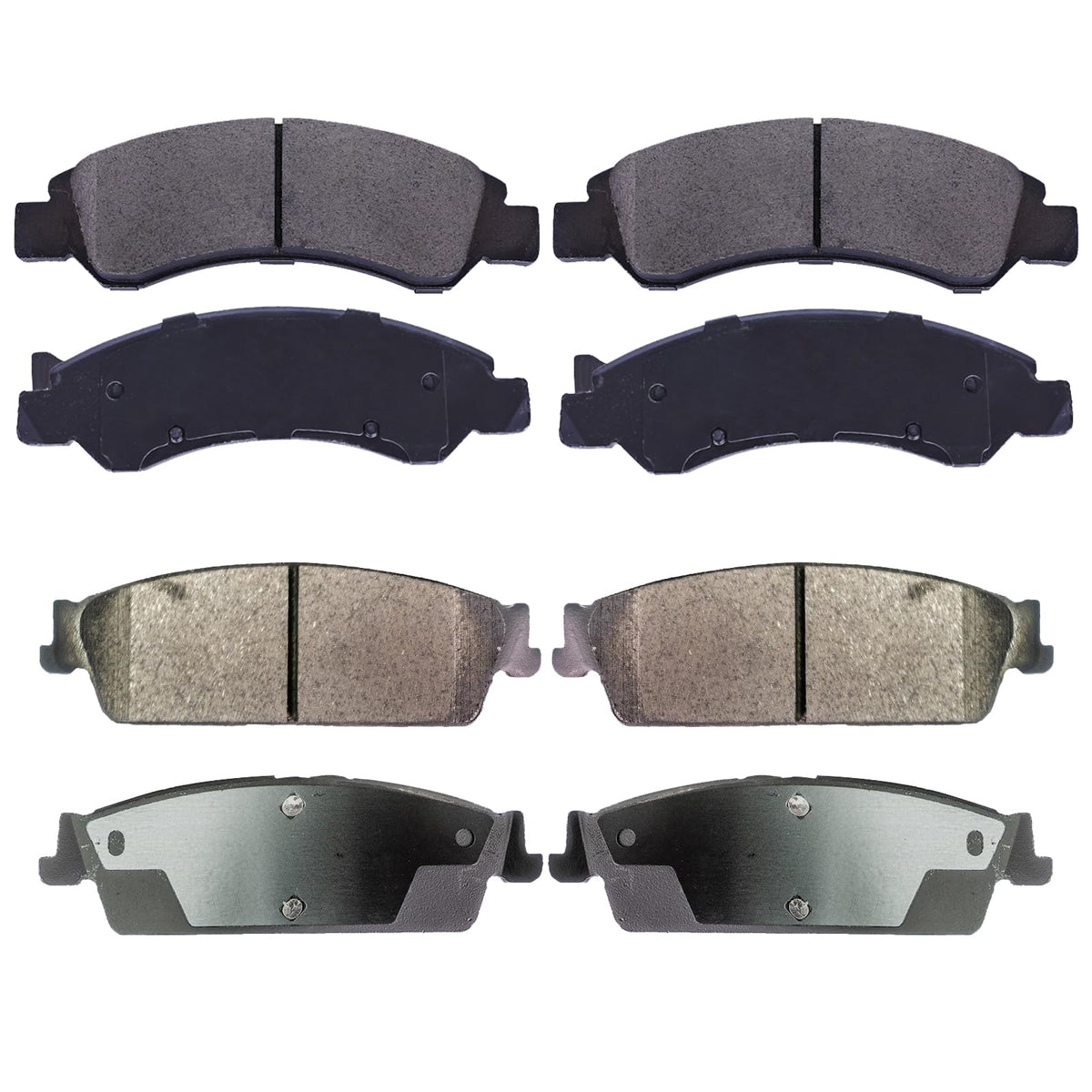EXPPOWER Ceramic Brake Pads Replacement For Avalanche Silverado Suburban GMC Sierra 1500;FRONT+REAR