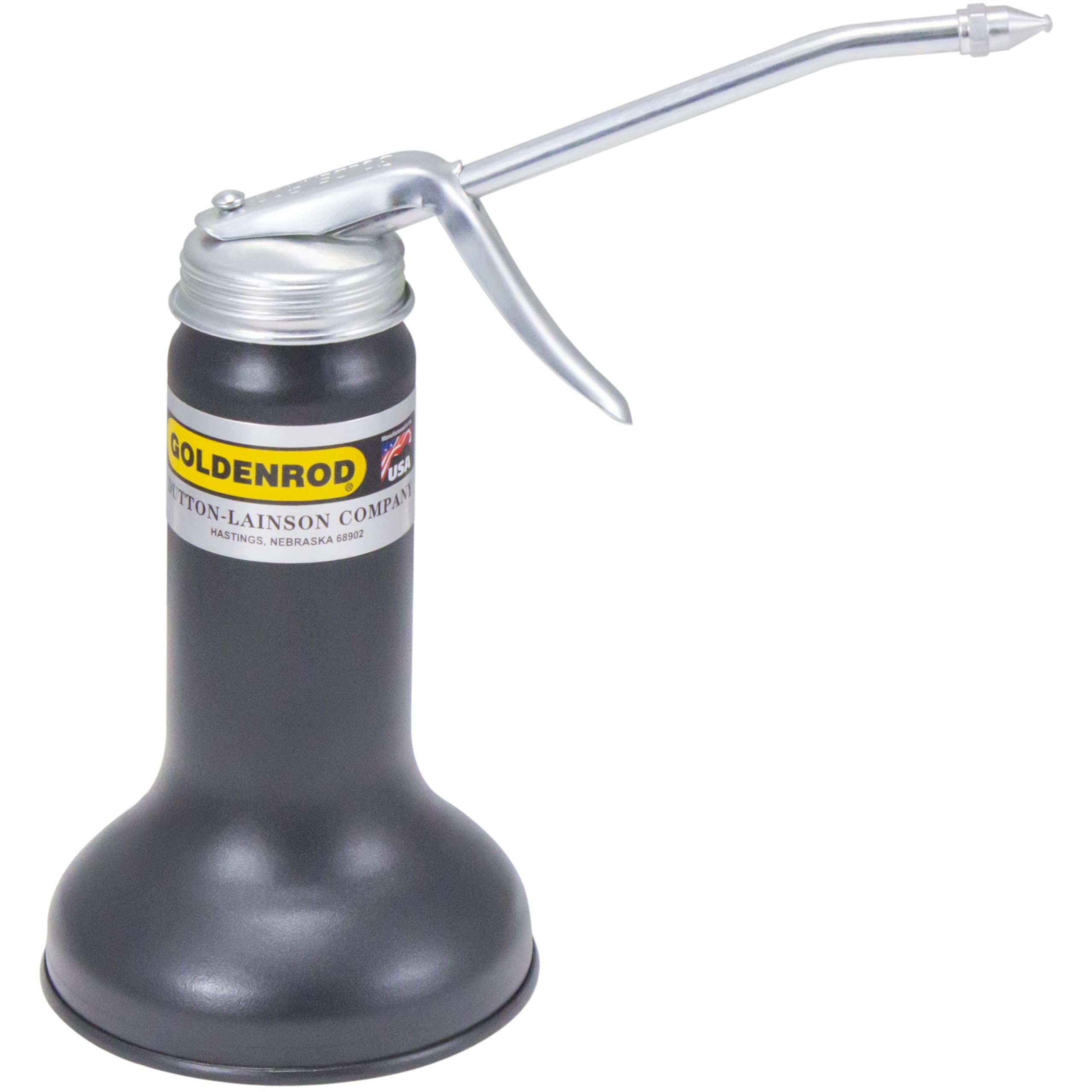 Goldenrod (625) Pistol Pump Oiler With Straight Spout - 10 Oz. Capacity