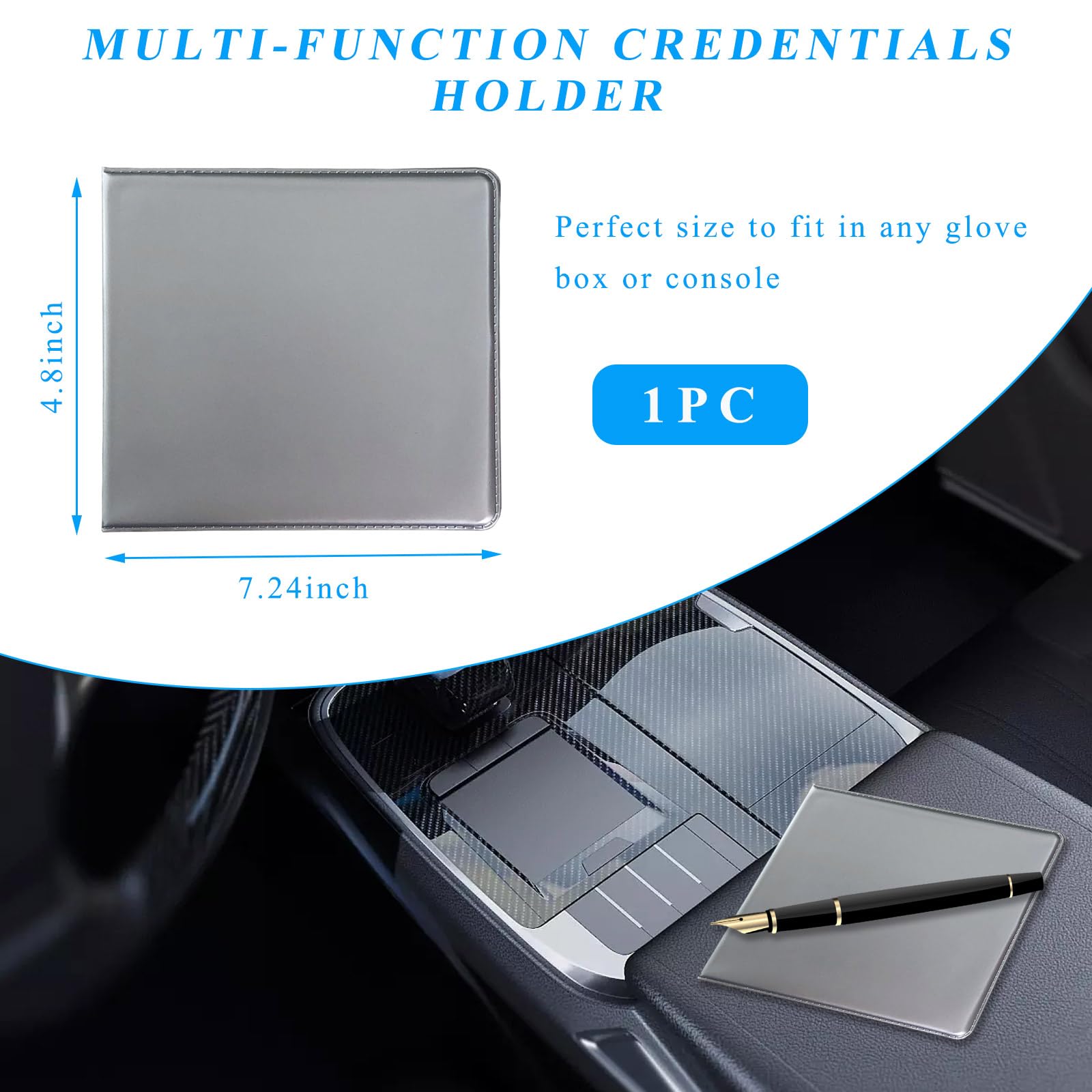 Kewucn 1 Pc Car Registration Insurance Holder, Essential Auto Card Glove Box Organizer, Vehicle Interior Accessories Perfect For