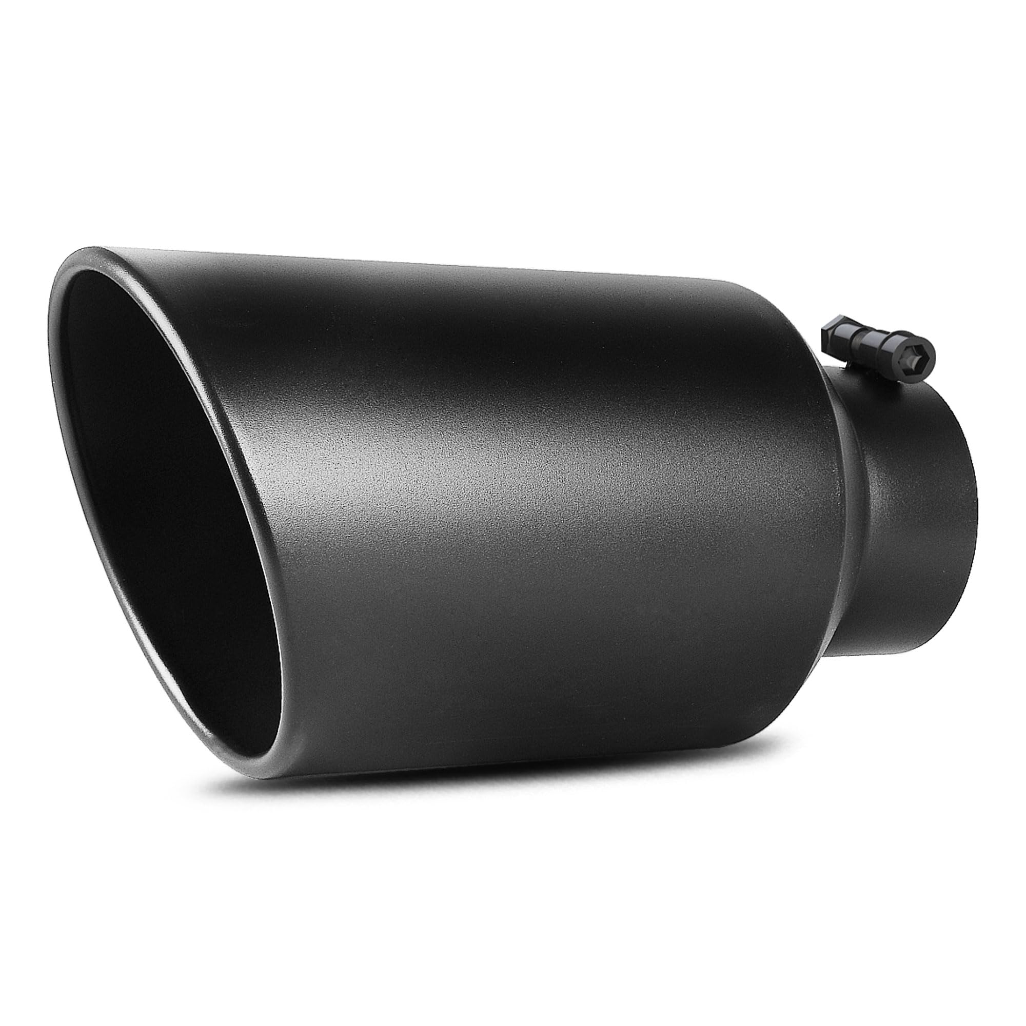 Autosaver88 5 Inch Inlet Exhaust Tip, 5'' Inlet 8'' Outlet 15'' Overall Length Powder Coated Finish Stainless Steel Exhaust Tail