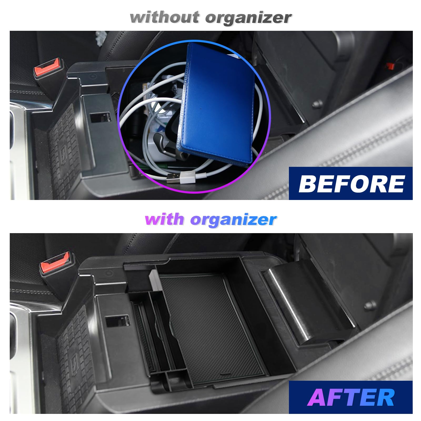 SXCY for 2023 2024 2025 Ford Explorer Center Console Organizer for Ford Explorer 2020-2025 Accessories Console Tray for 2023-202