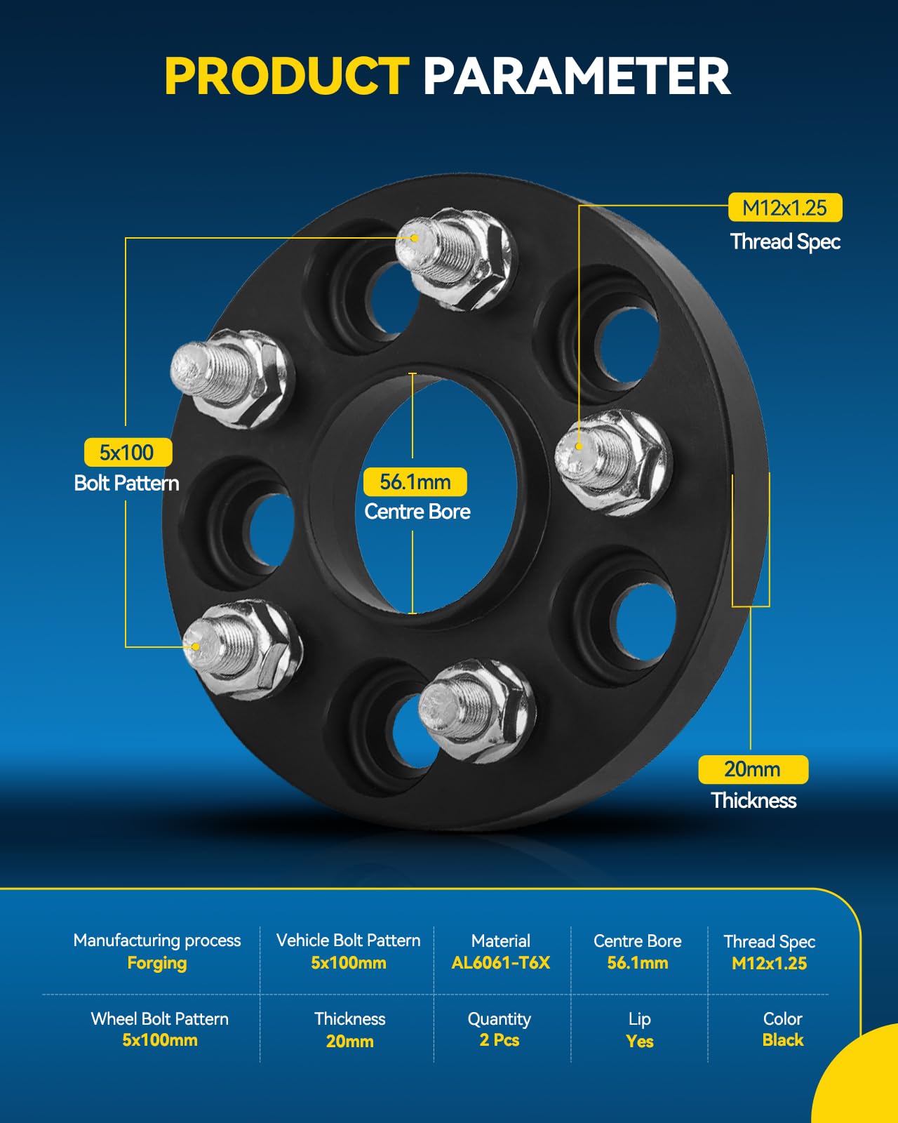 PHILTOP 5x100 Wheel Spacer, 20mm Hub Centric Wheel Spacers Fit for Forester, Crosstrek, Outback, Impreza, XV Crosstrek, FR-S, BR