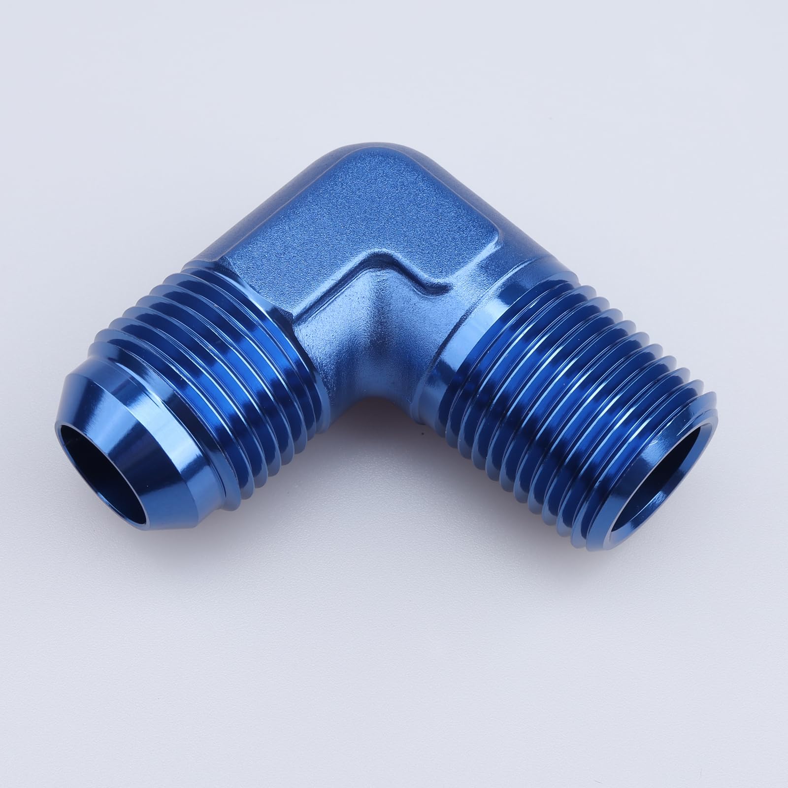 Ac Performance 90 Degree Elbow -10 An Male To 1/2'' Npt Male Fitting Adapter Connector Aluminum Blue