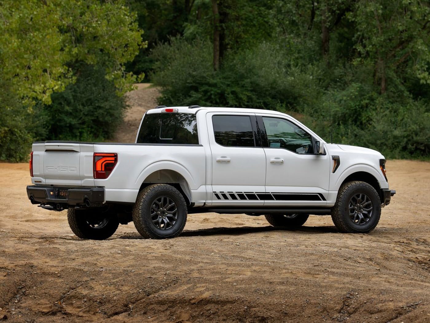 ramuel Car Auto Racing Body Side Stripes Vinyl Modified Stripe Decal Cars Side Door Stickers Decorative Decals Exterior Accessor