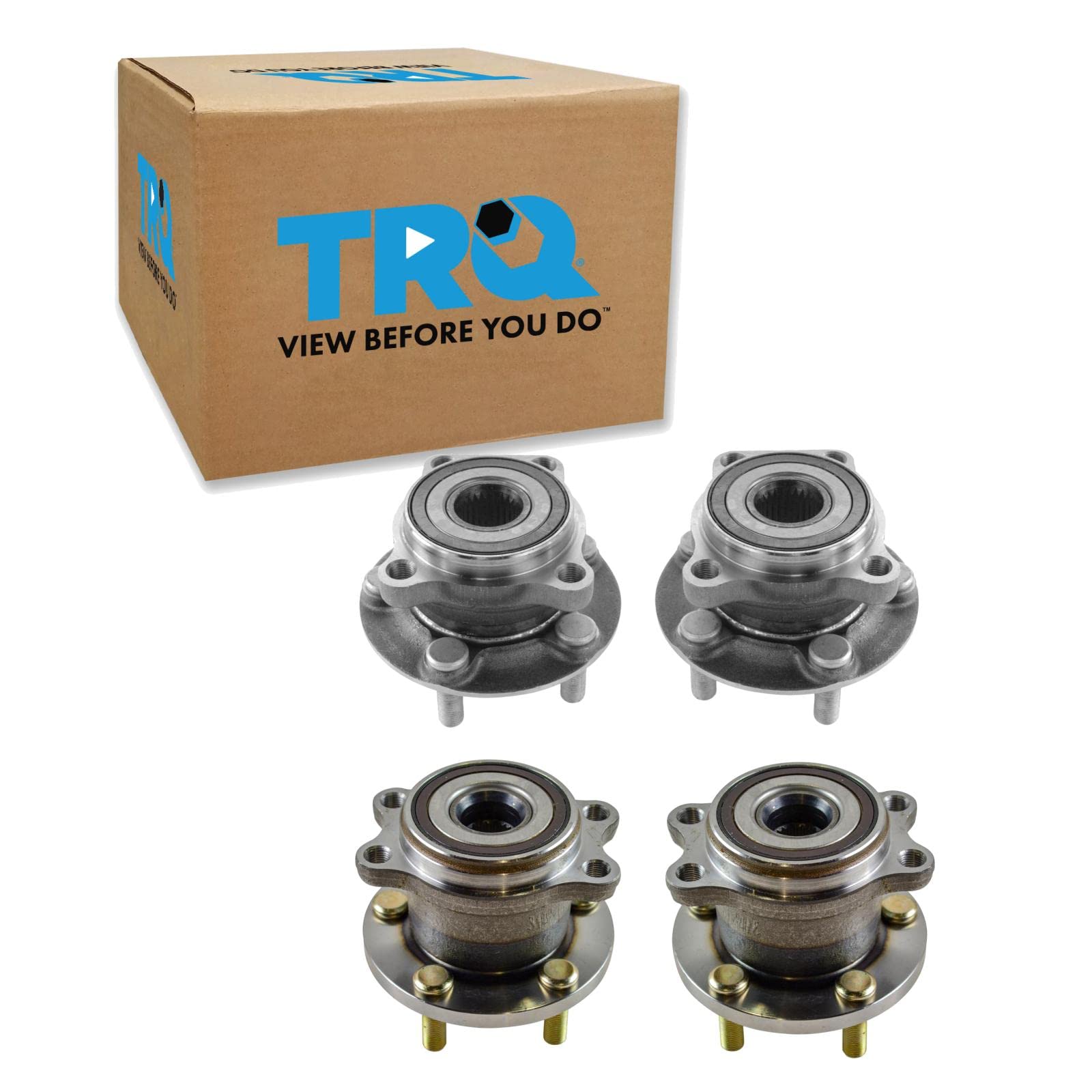 Trq Wheel Hub Bearings Assembly Set Compatible With 2005-2009 Subaru Legacy Outback