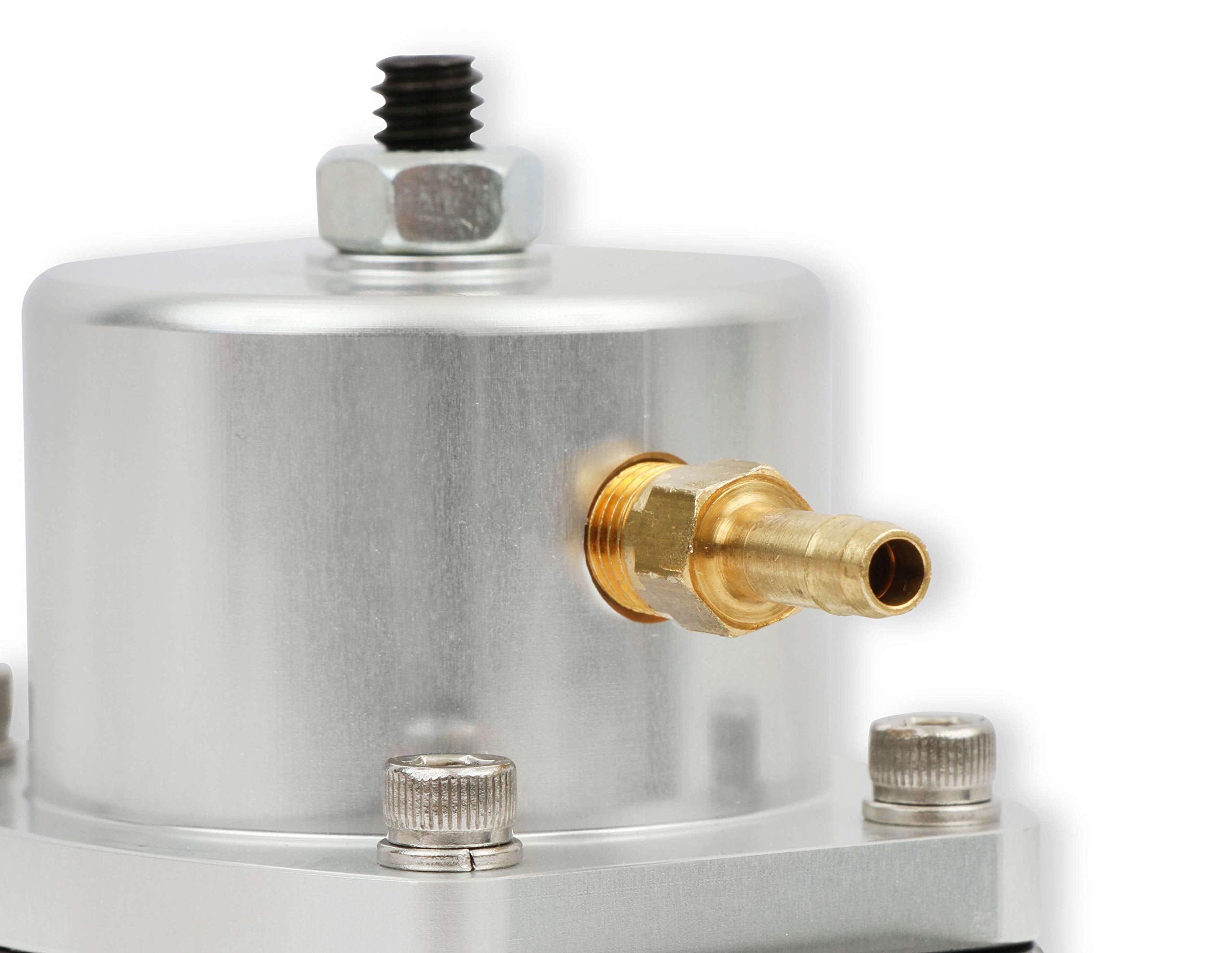 Holley 12-848 10An Inlet / Outlet 8An Return 40-70 Psi Billet Fuel Pressure Regulator, Black Anodized