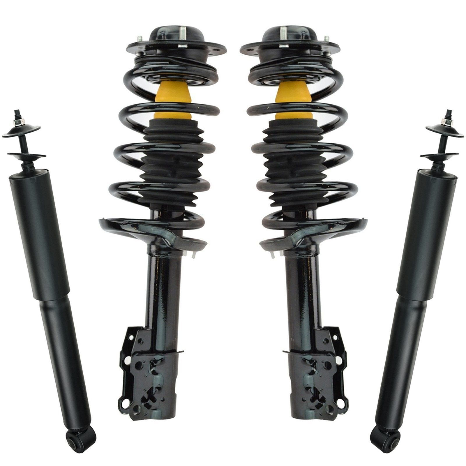 Trq Complete Strut Assembly & Shock Absorber Kit Complete Strut & Coil Spring Assembly Compatible With 2008-2012 Chevrolet Malib