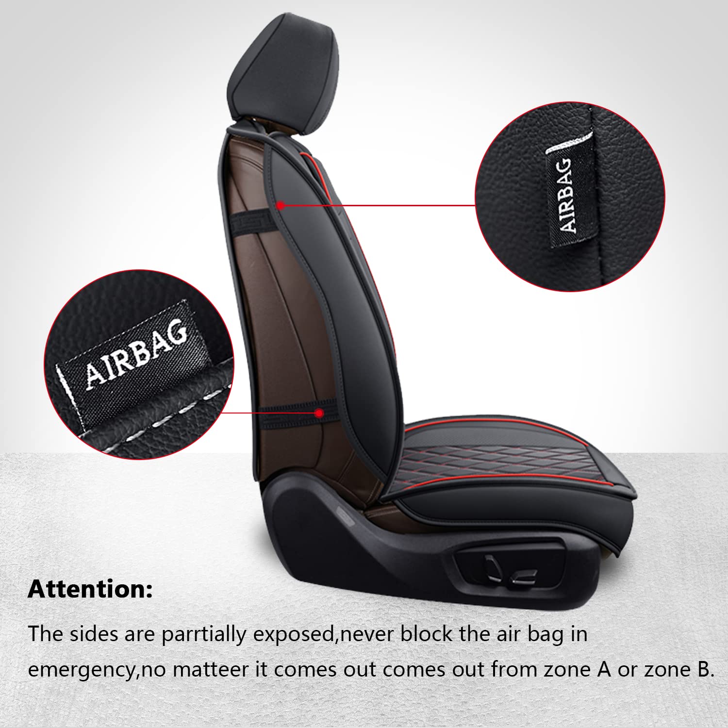 MIROZO Dodge Ram Seat Covers Full Set,5PCS Car Seat Cover Waterproof Fit 2009-2024 Ram 1500 2500 3500 Crew Quad Regular Cab Pick