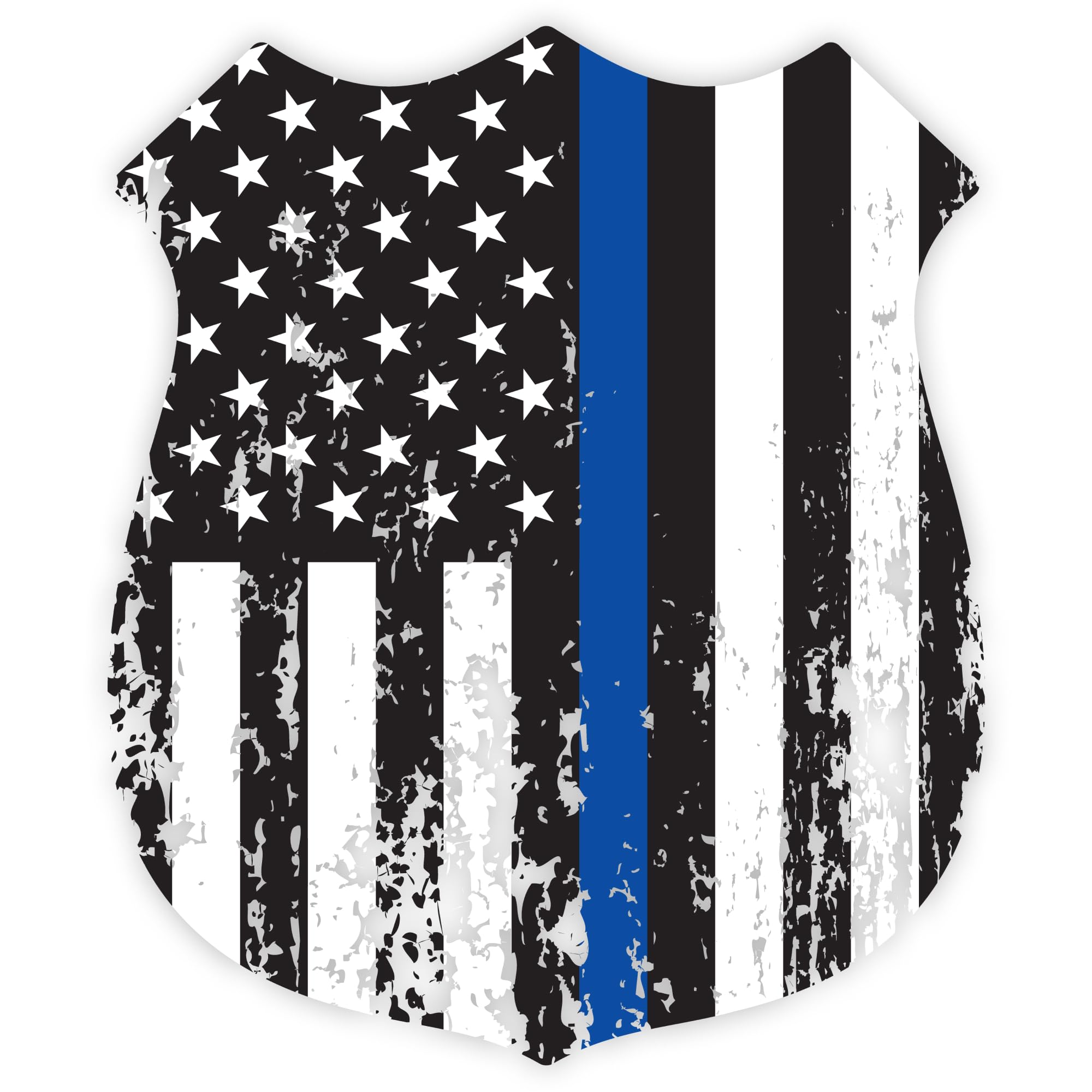 Stickios Thin Blue Line Badge Sticker - Back The Blue American Flag Decal - Support Police Sticker for Cars, Trucks & Windows - 
