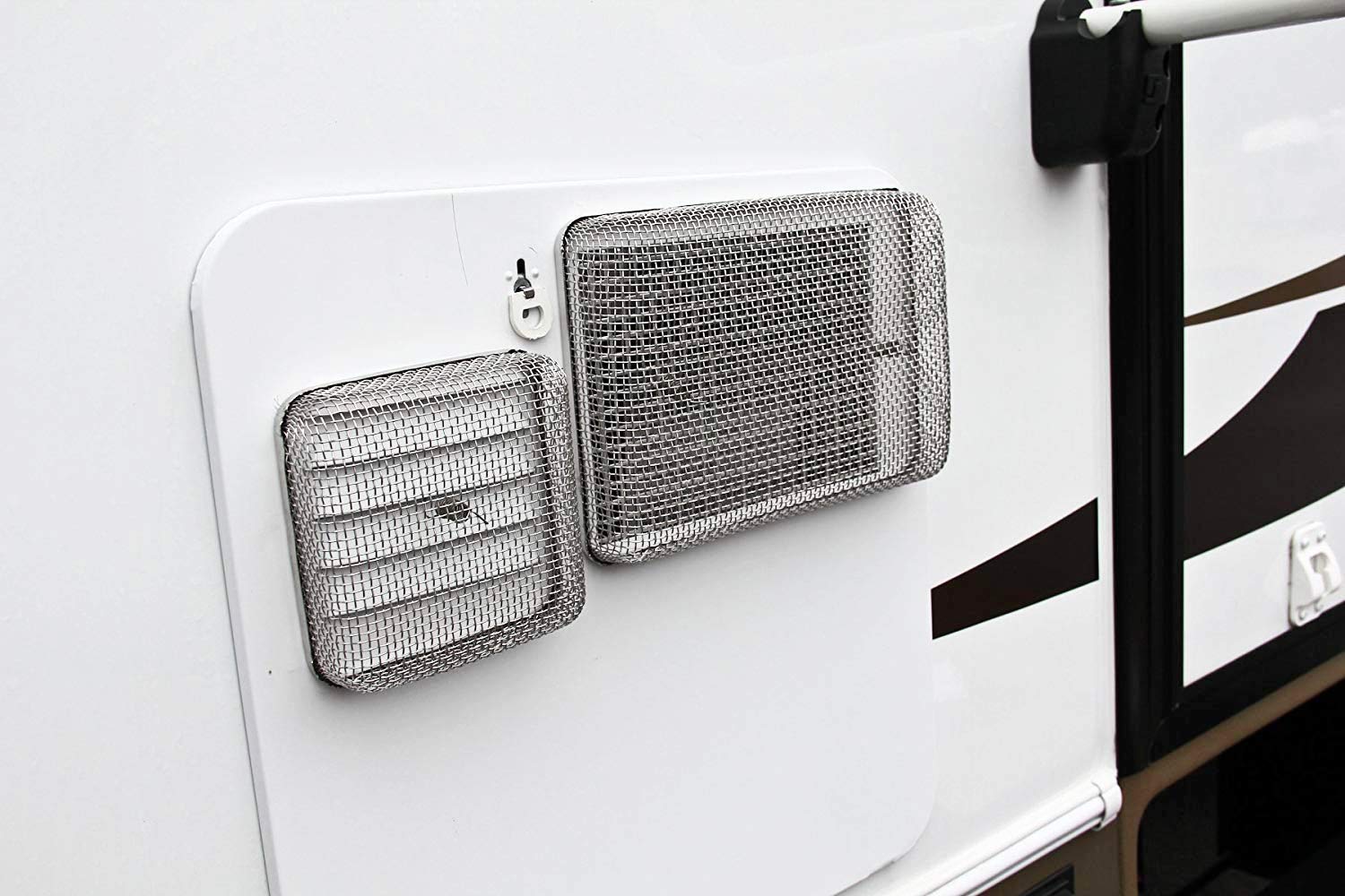 RV Furnace Vent Screen for RV Water Heater Vent Cover, RV Bugs Screen, Flying Insect Screen, Stainless Steel Mesh with Installat