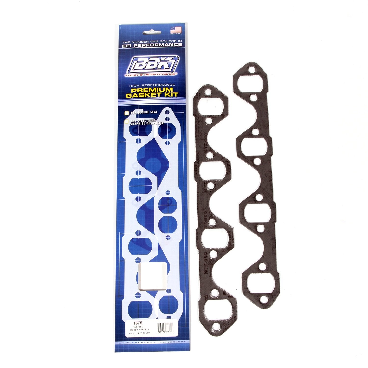BBK 1575 1-5/8&quot; Premium Exhaust Header Gaskets Kit for Ford 302/351, (Pair)