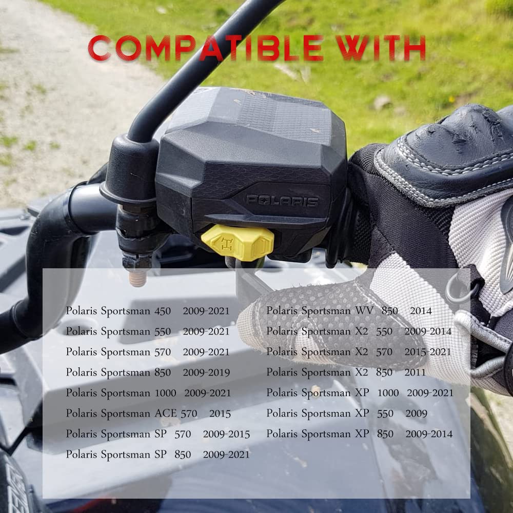 Samman Thumb Throttle Lever Compatible With 2009-2021 Polaris Sportsman 450 550 570 1000 & 2009-2018 Polaris Scrambler 550 850 1000 Red